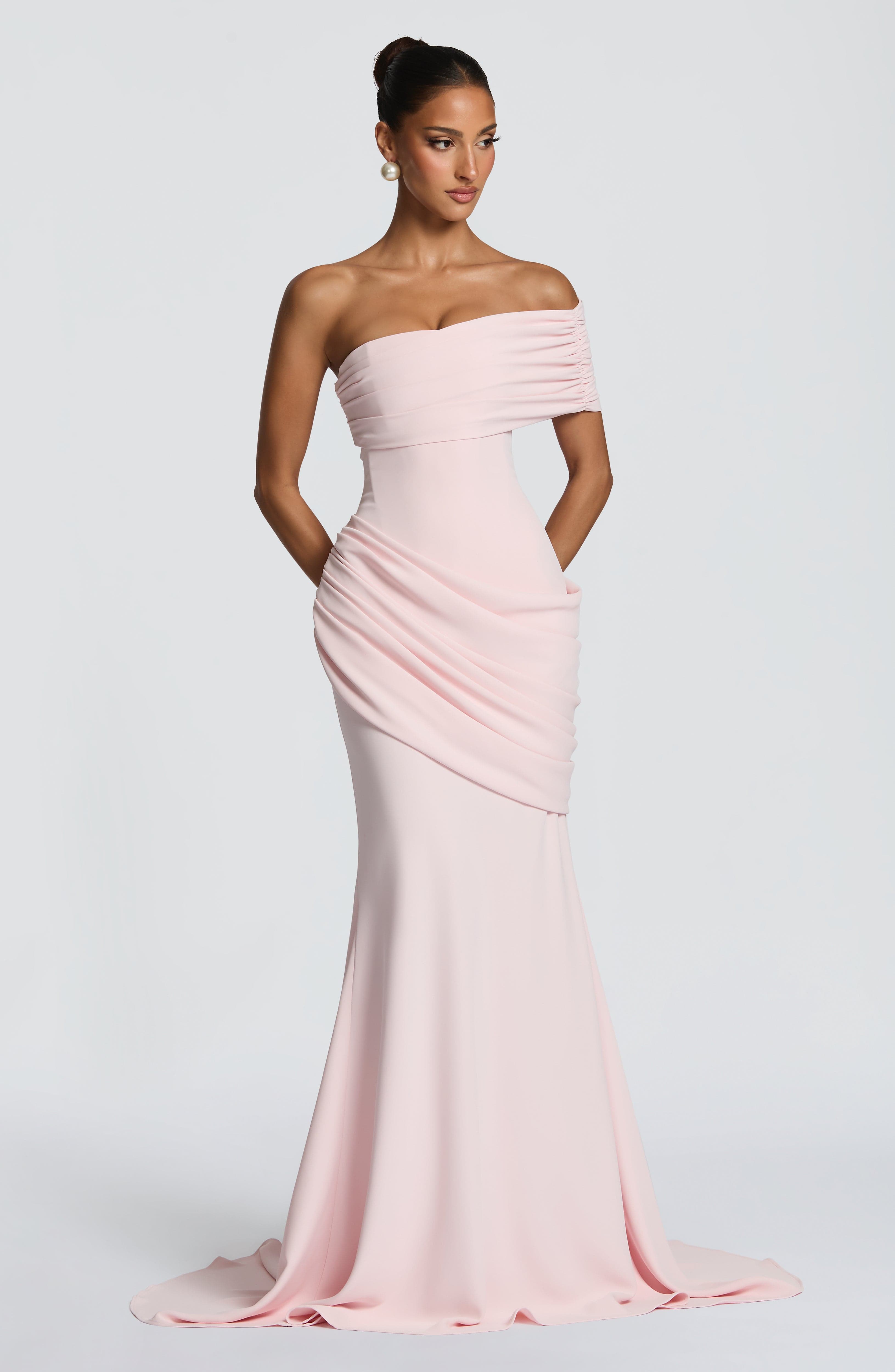 Kasia Pembe Maxi Elbise