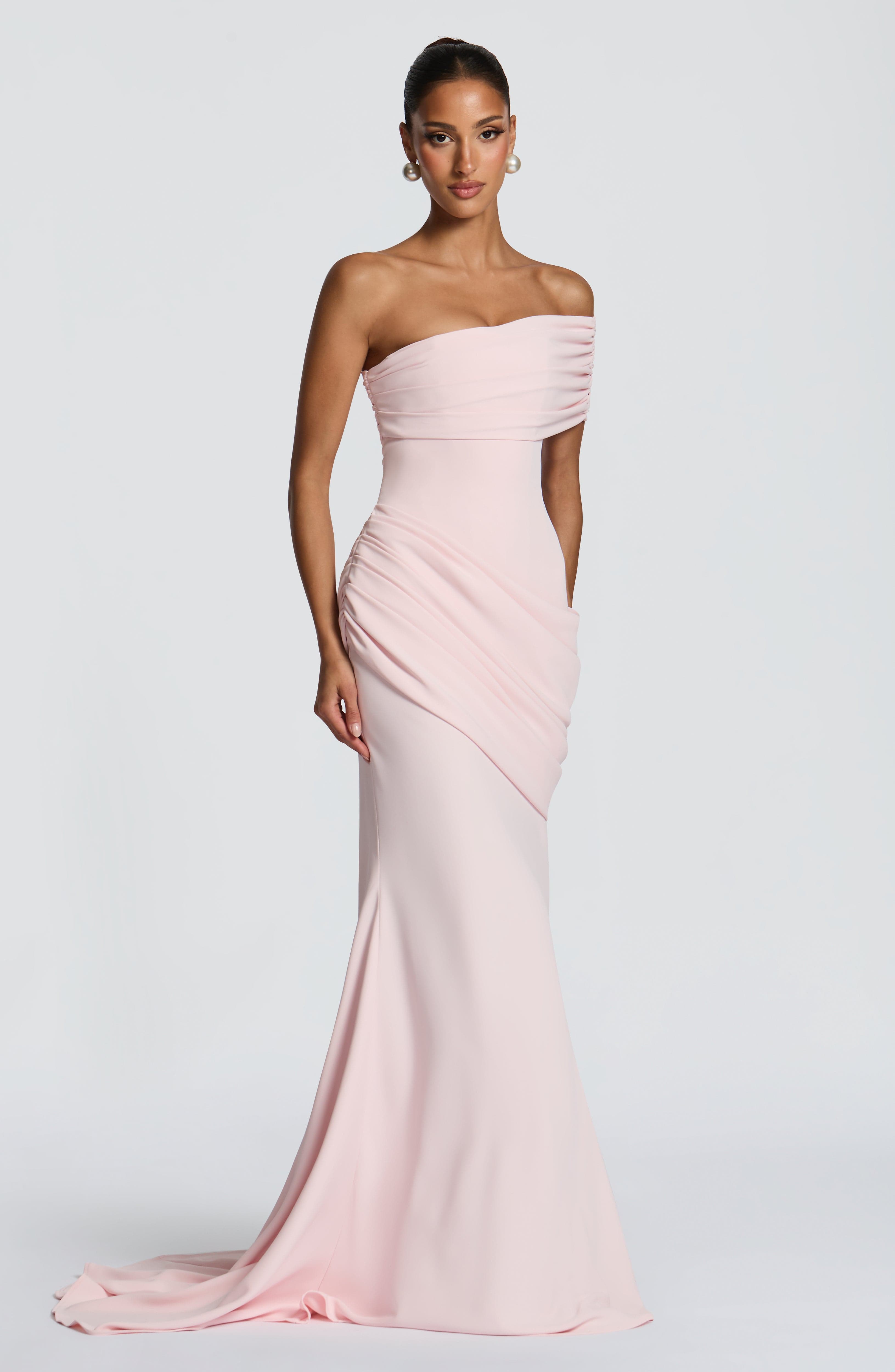 Kasia Pembe Maxi Elbise
