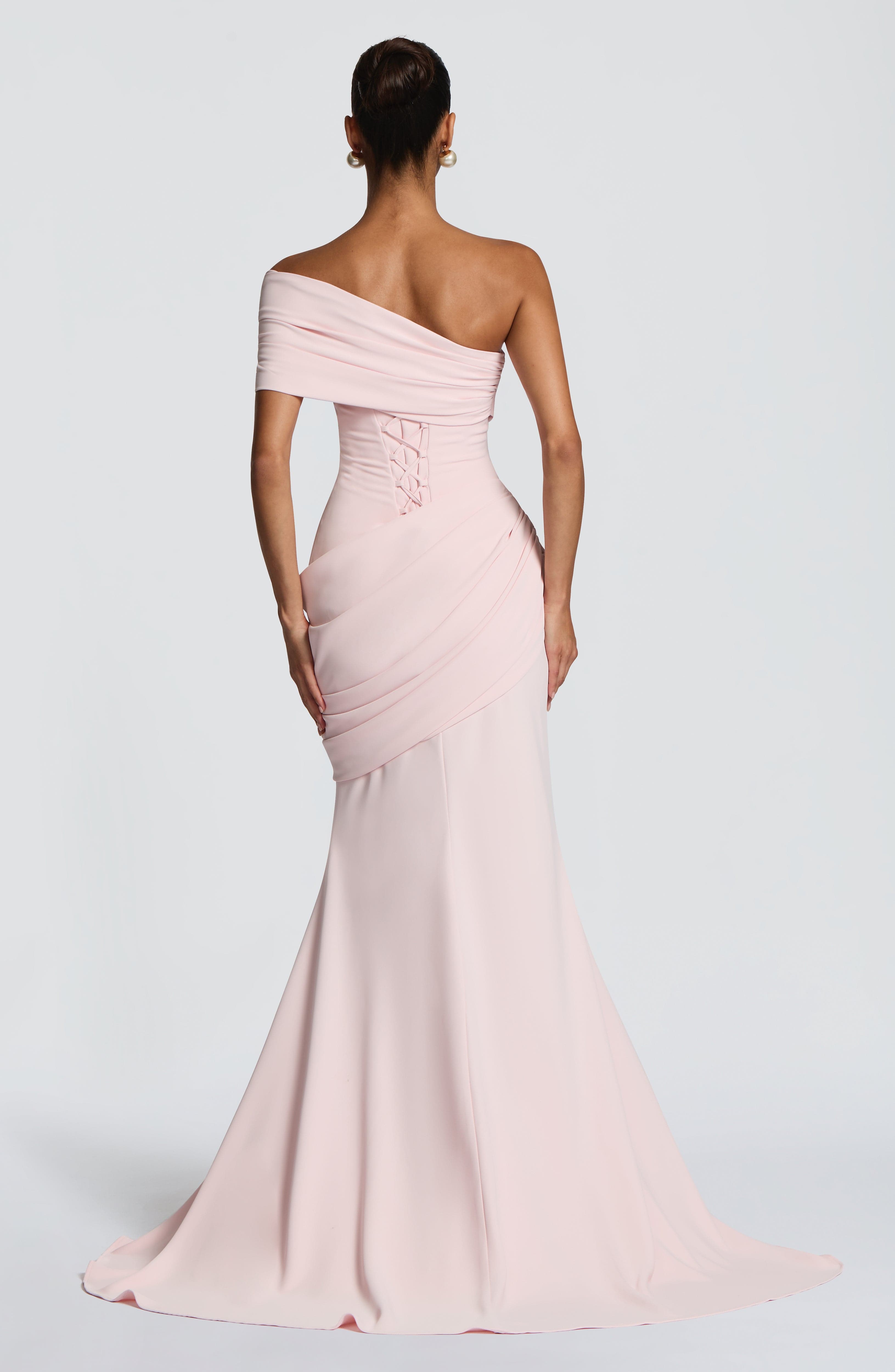 Kasia Pembe Maxi Elbise