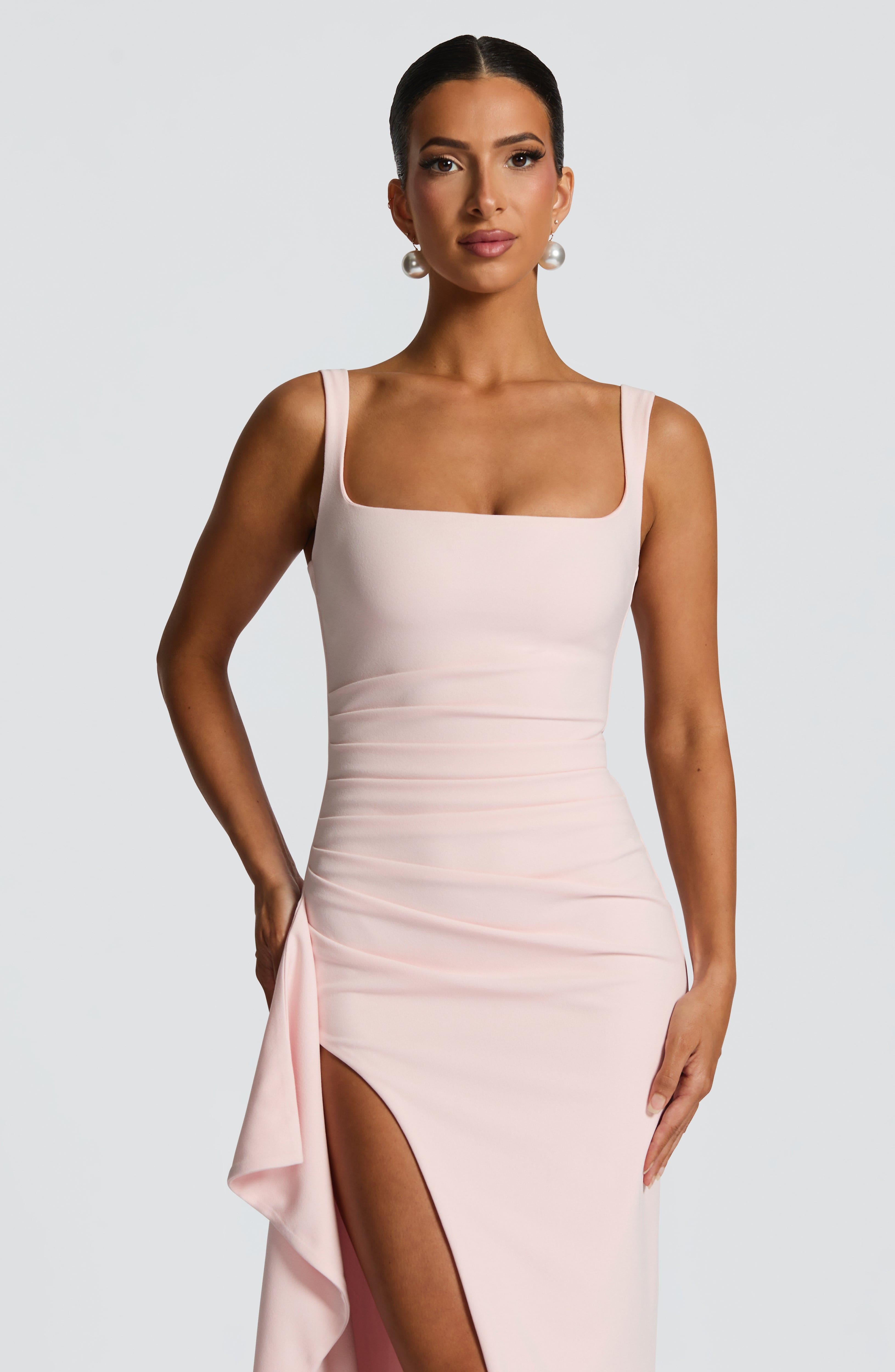Pembe Katana Maxi Elbise