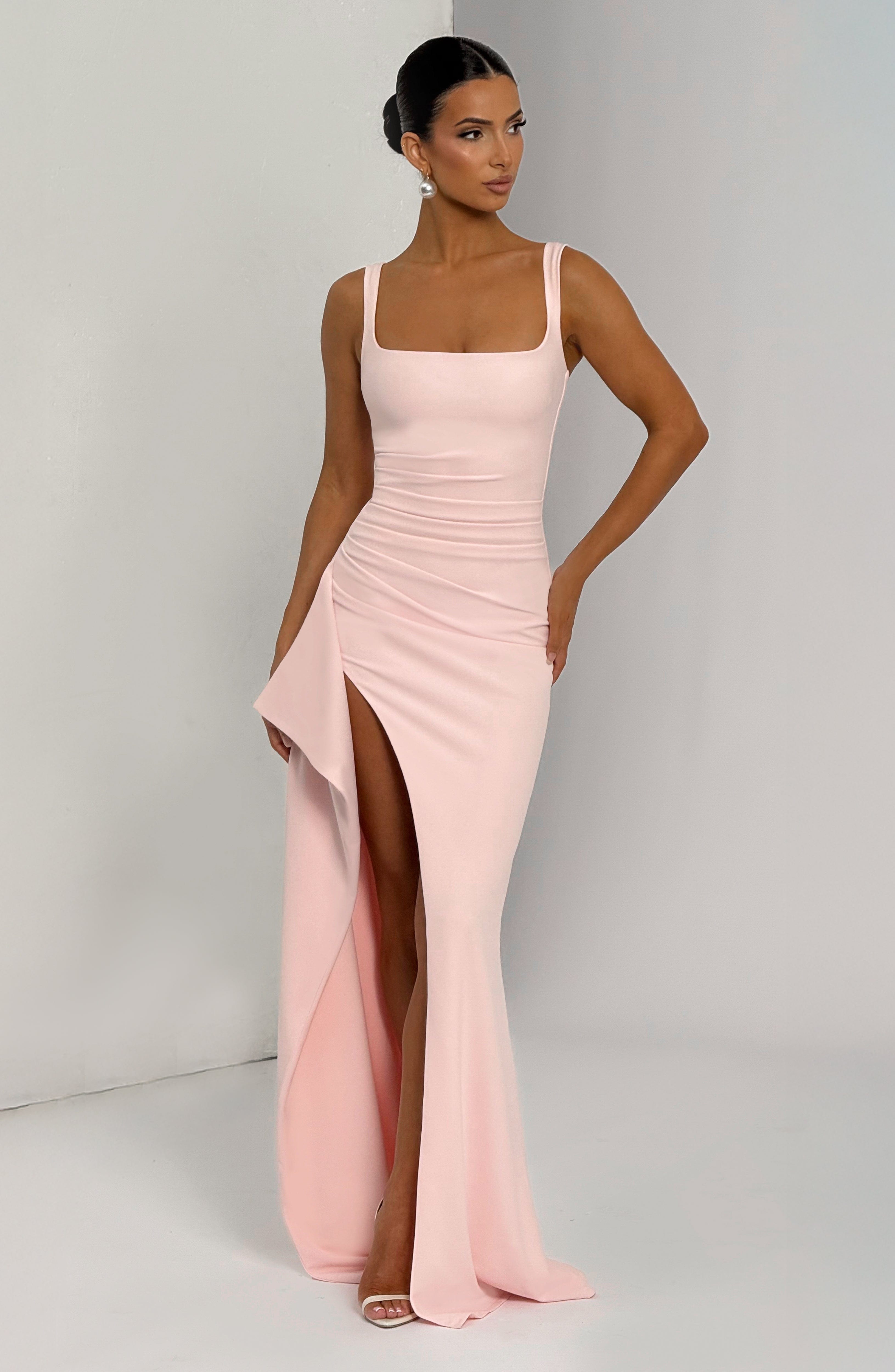 Pembe Katana Maxi Elbise
