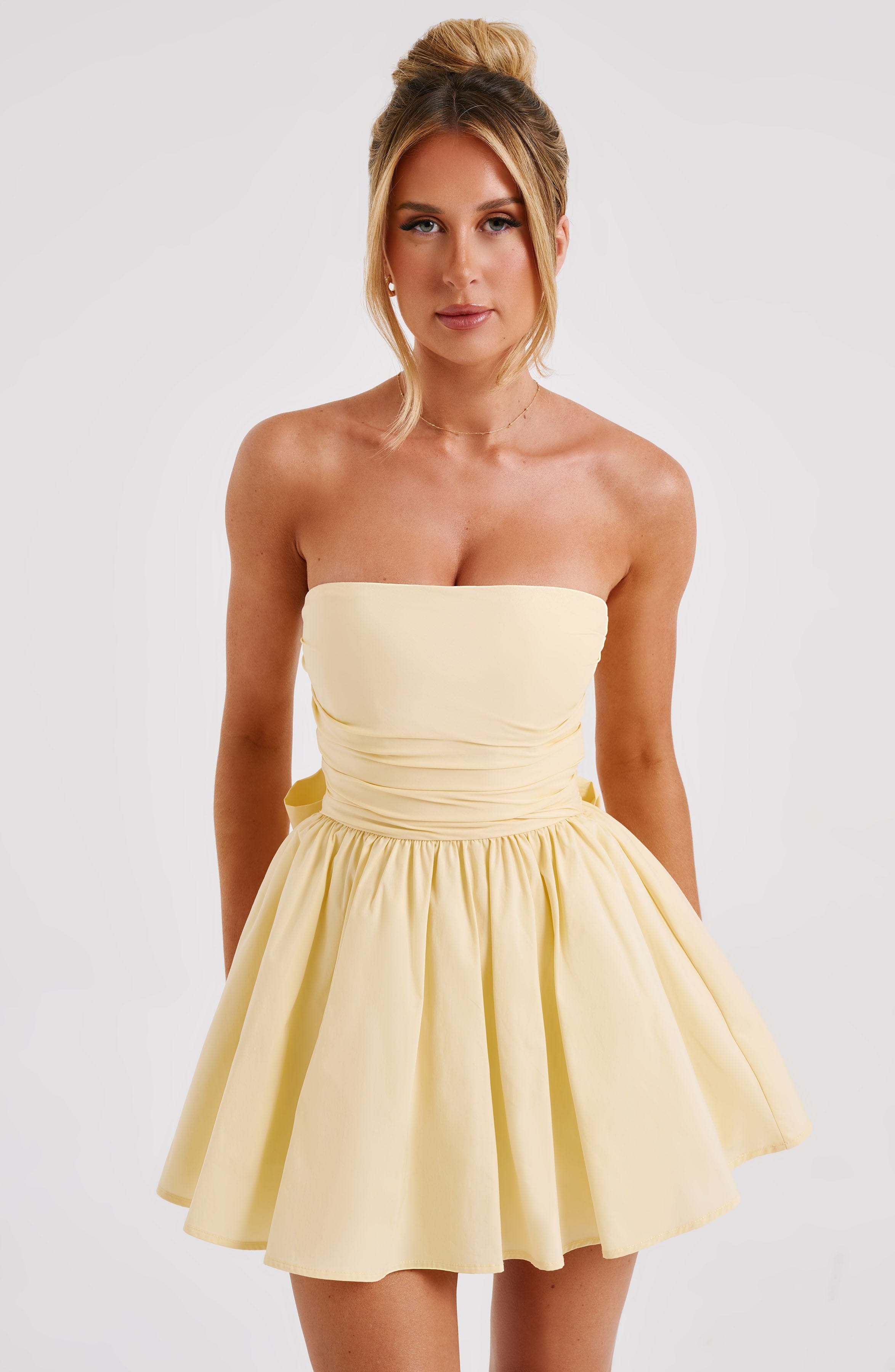 Yazlık Limon Katrina Mini Elbise