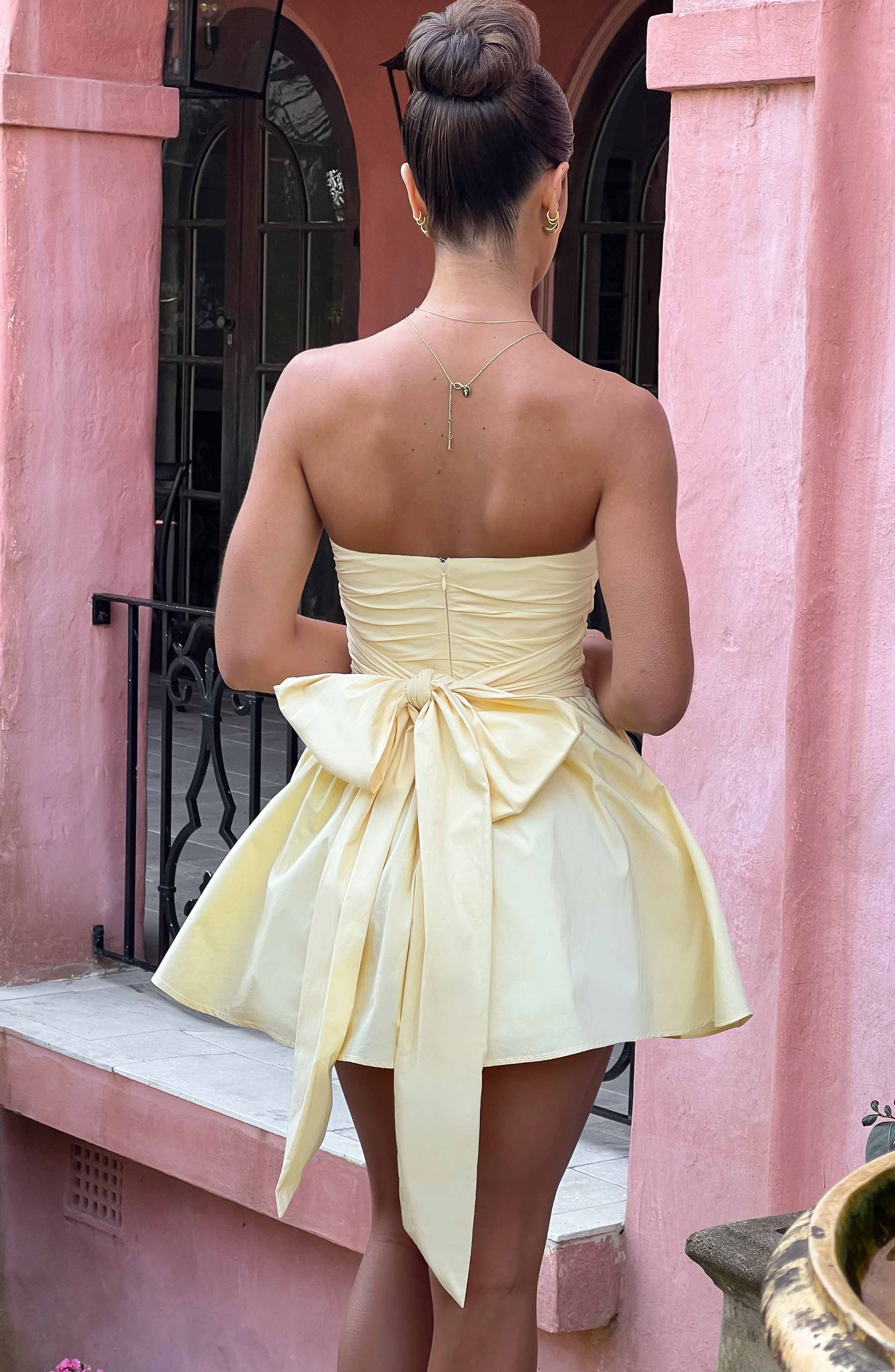 Yazlık Limon Katrina Mini Elbise