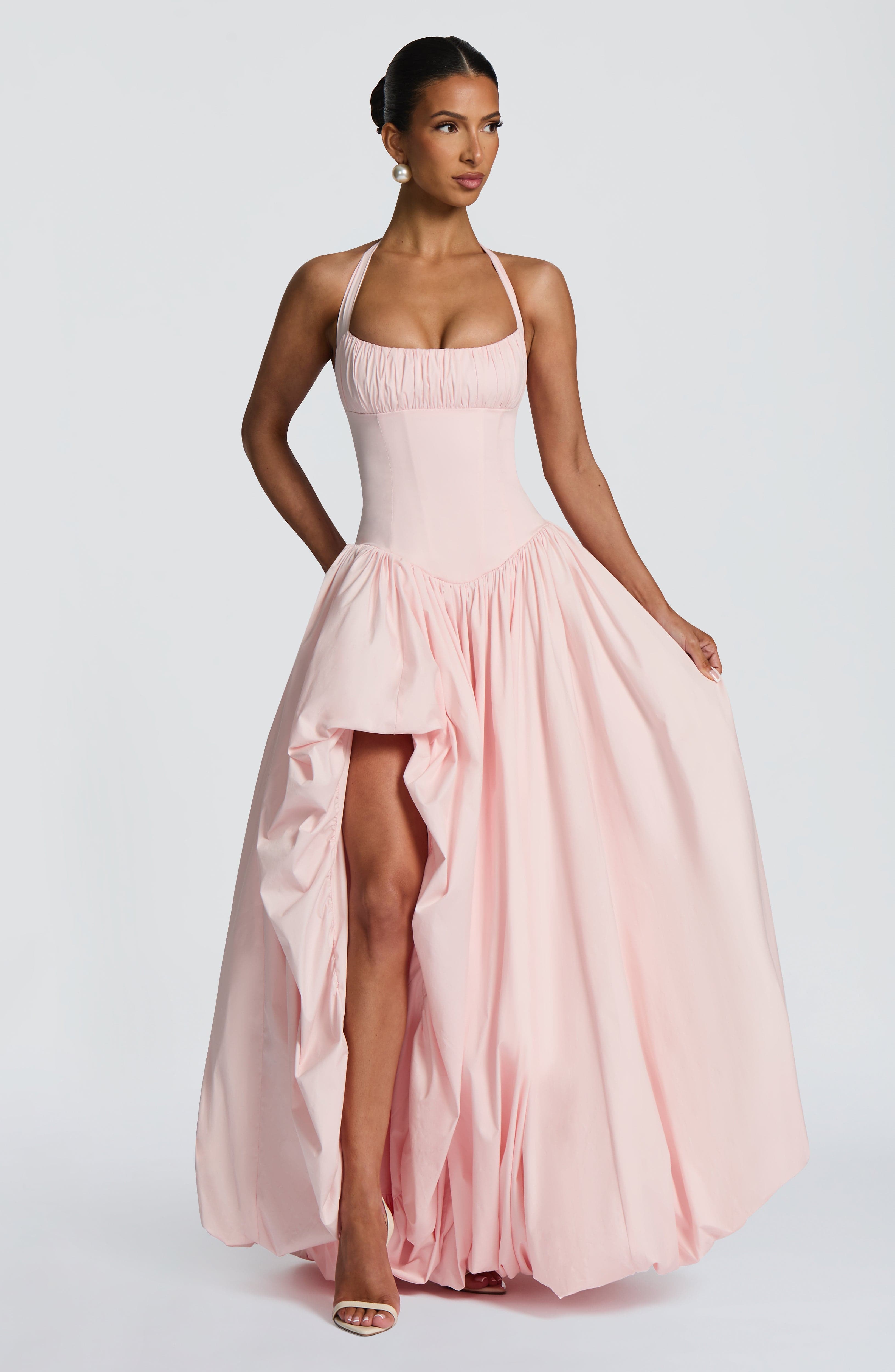 Keira Pembe Maxi Elbise