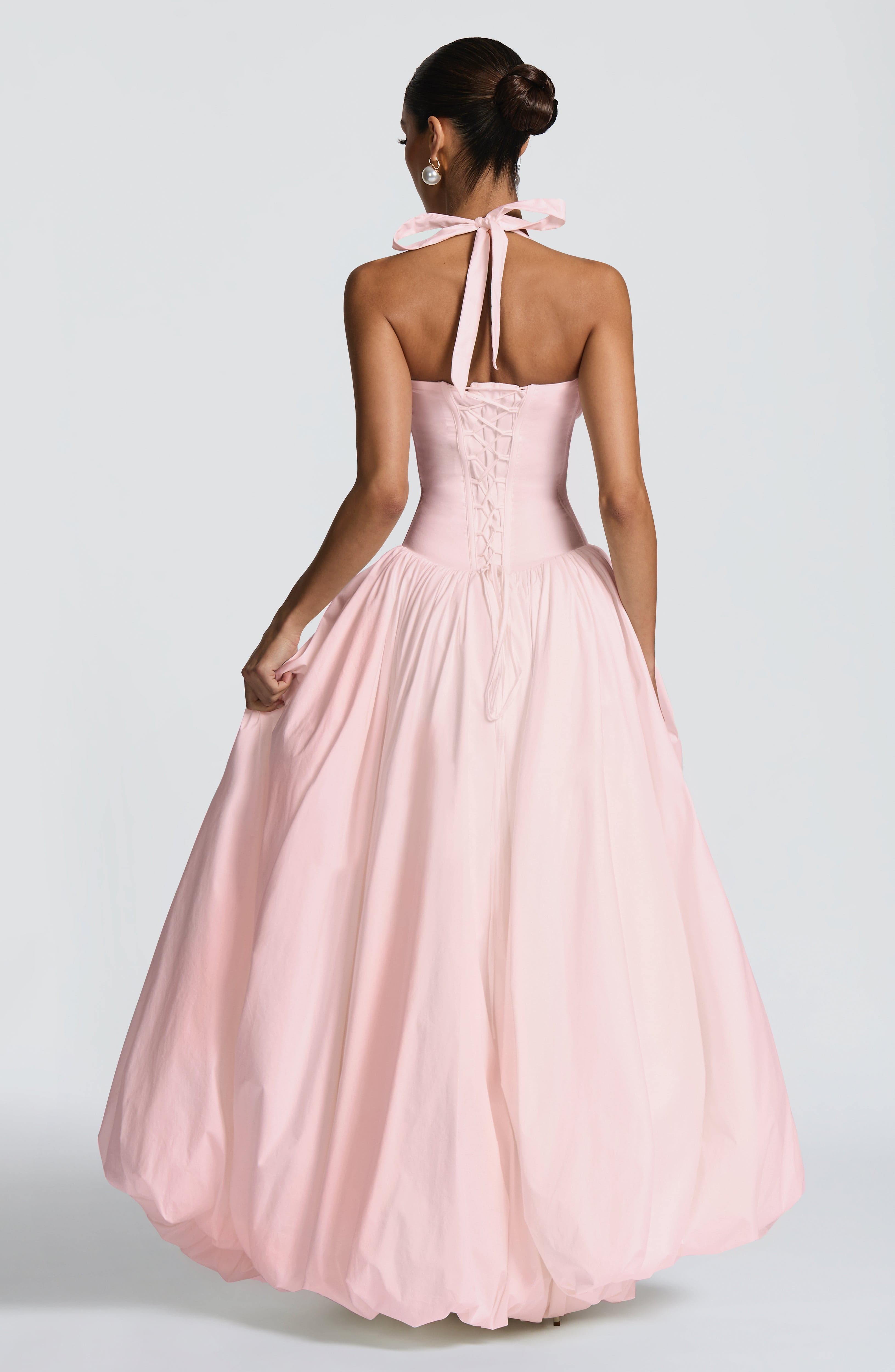 Keira Pembe Maxi Elbise