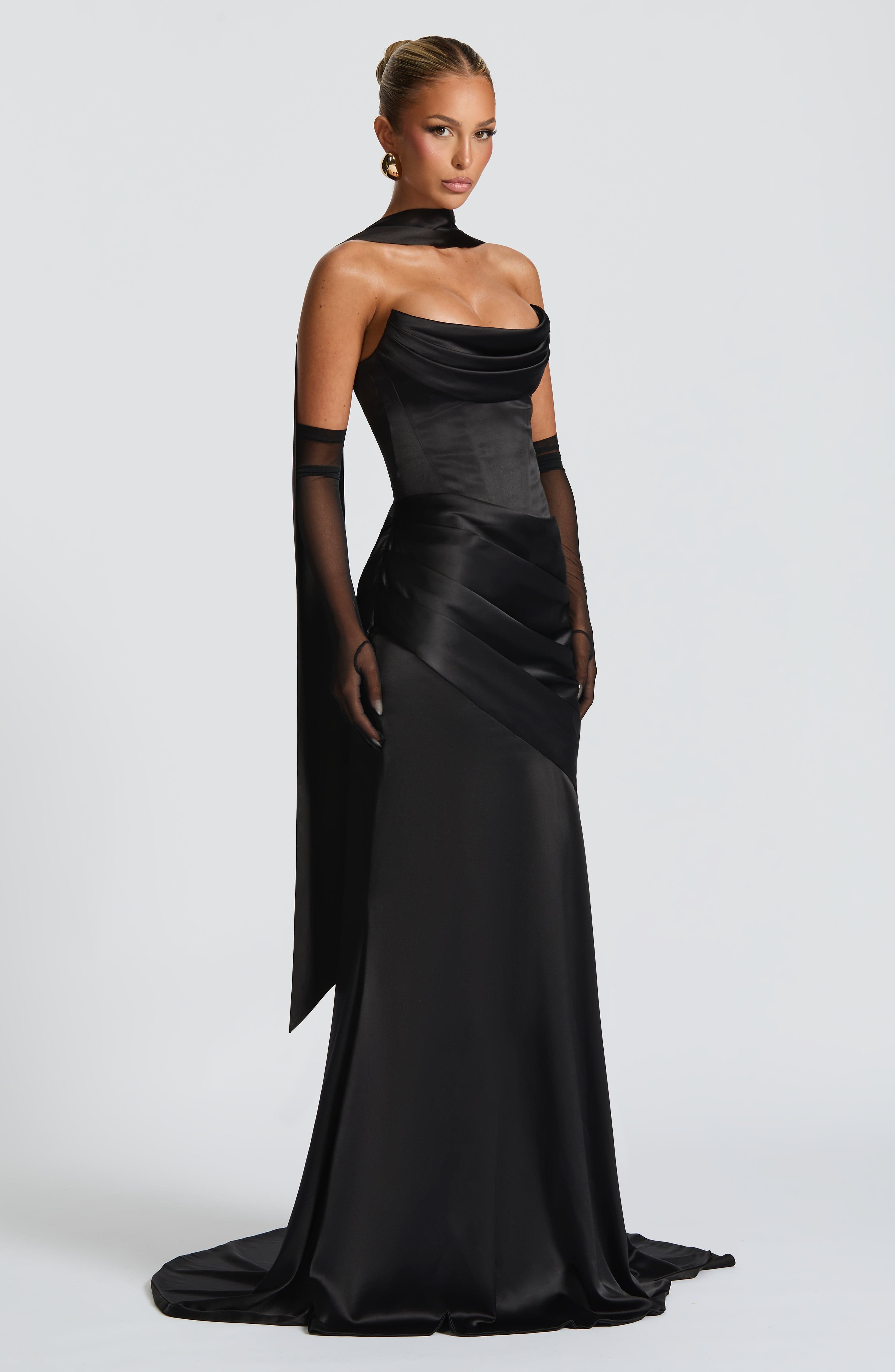 Kensington Maxi Siyah Elbise