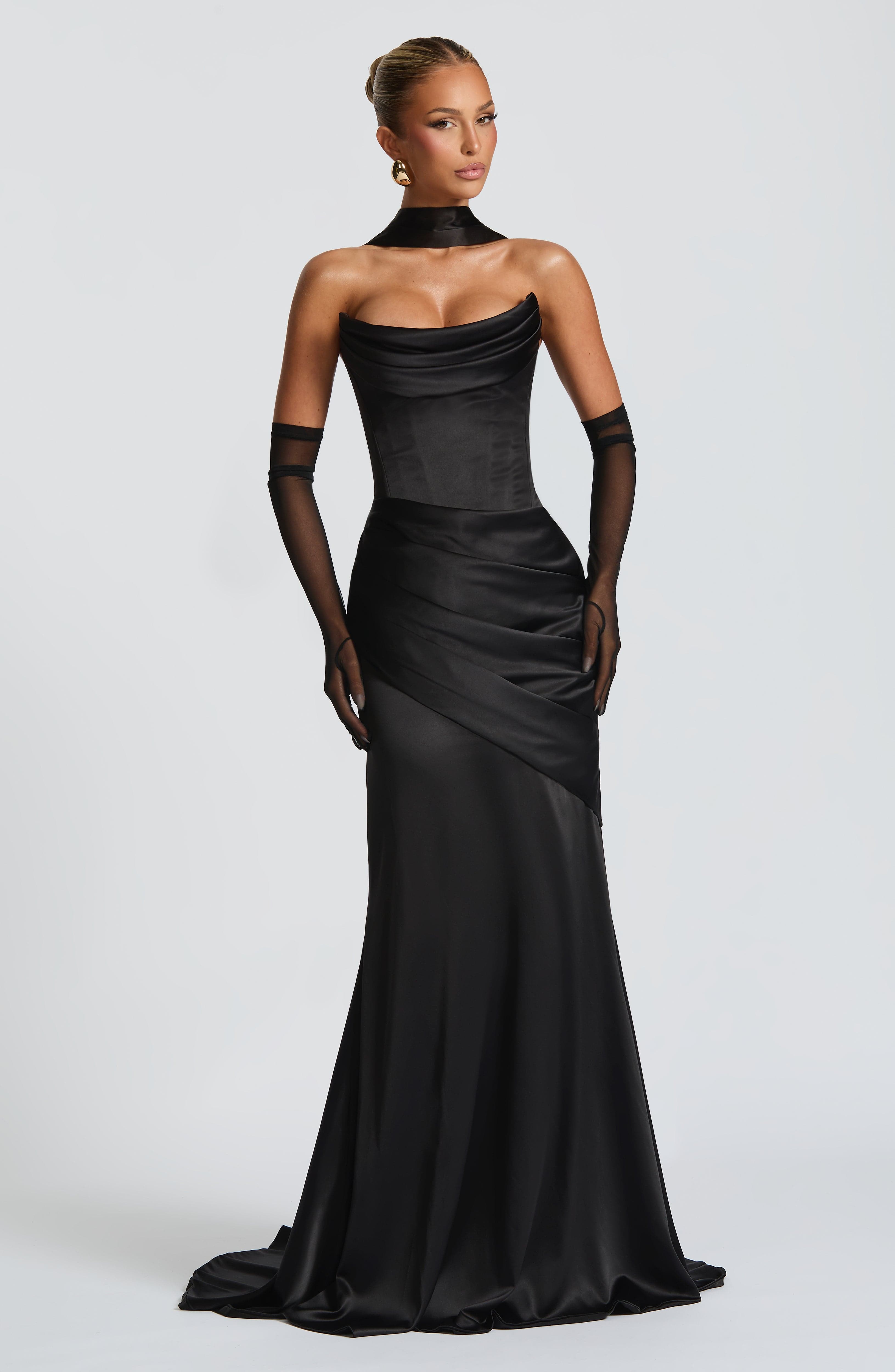 Kensington Maxi Siyah Elbise