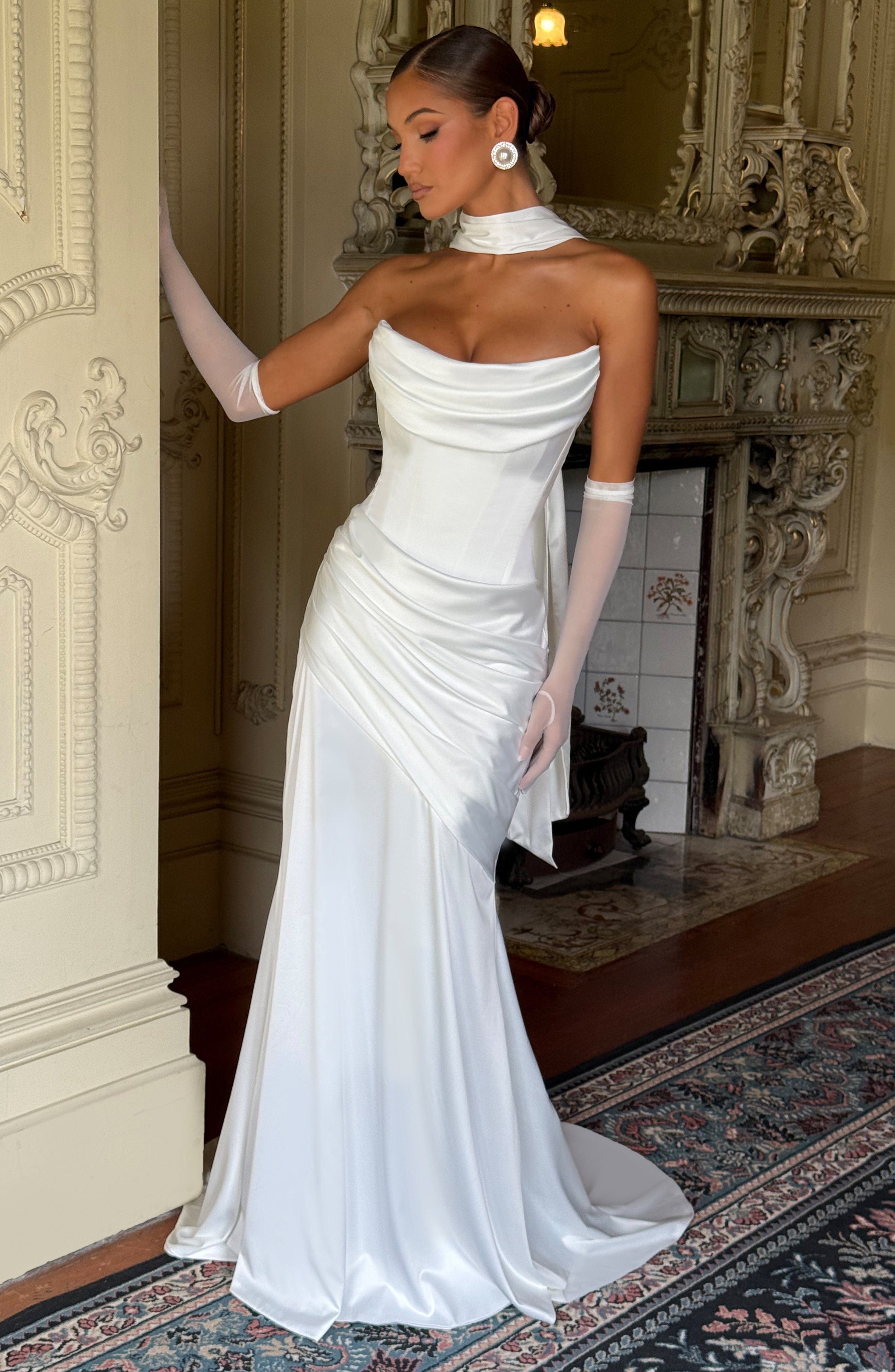 Kensington Maxi Ekru Elbise