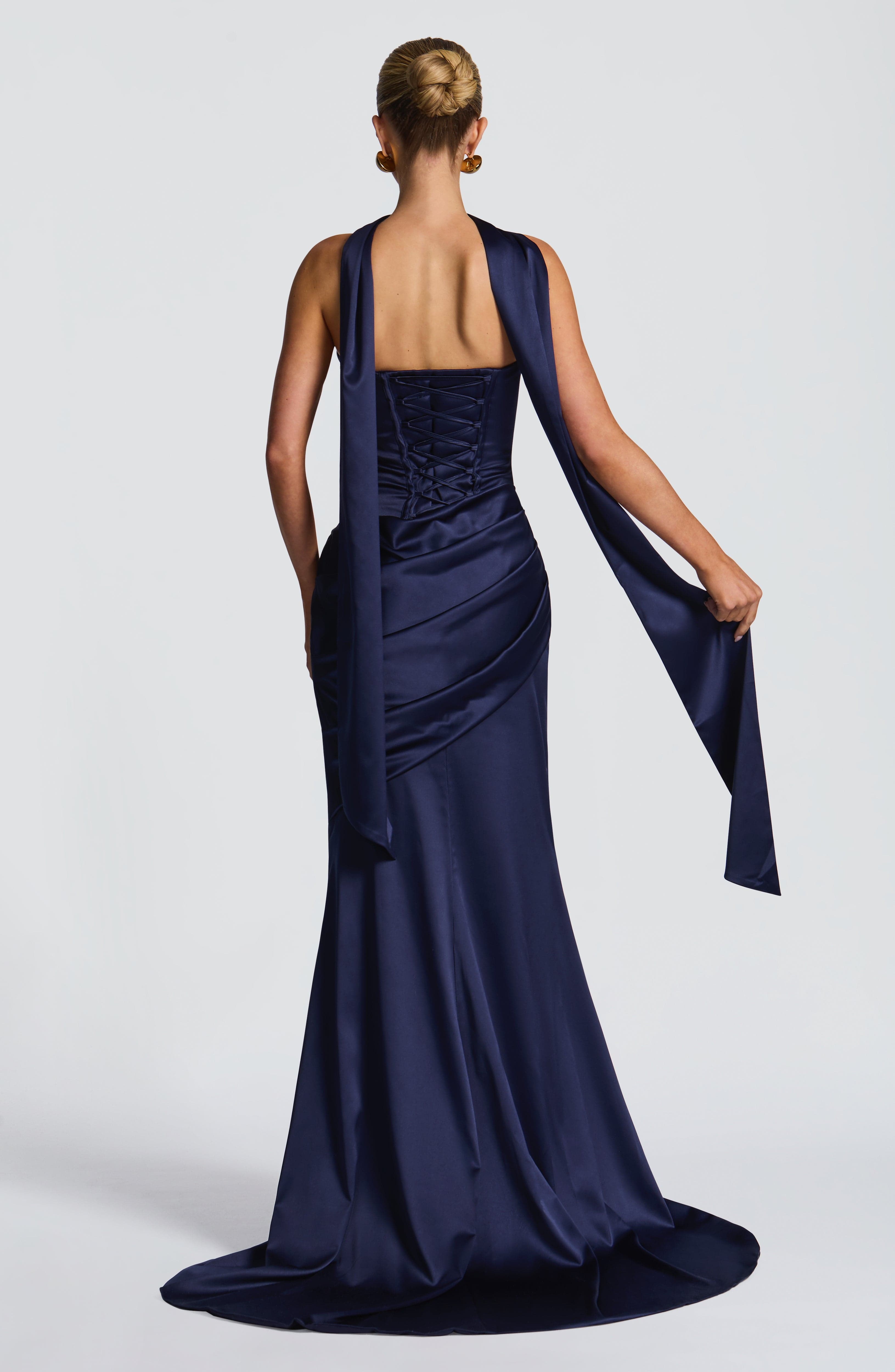 Kensington Lacivert Maxi Elbise