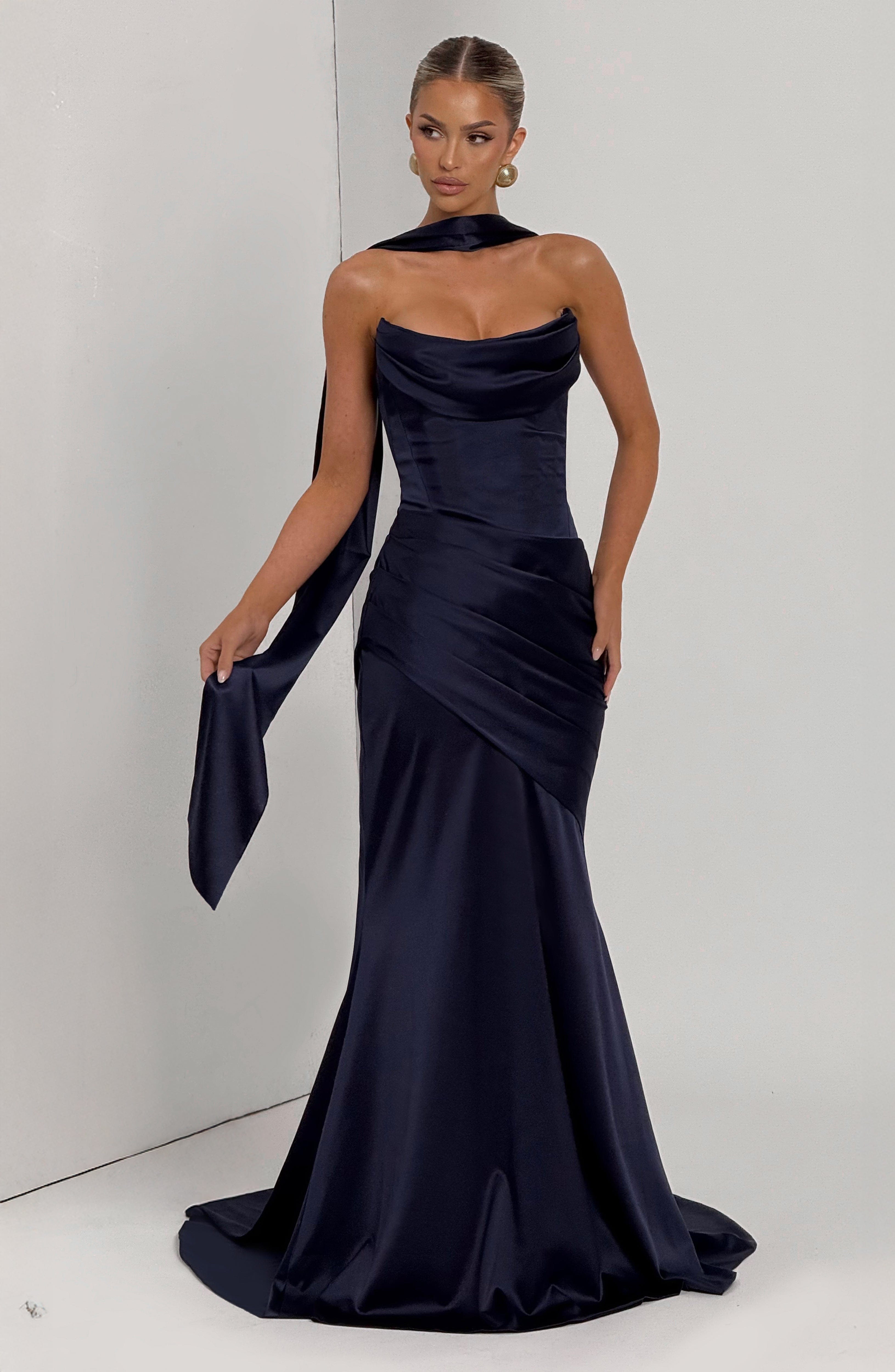Kensington Lacivert Maxi Elbise