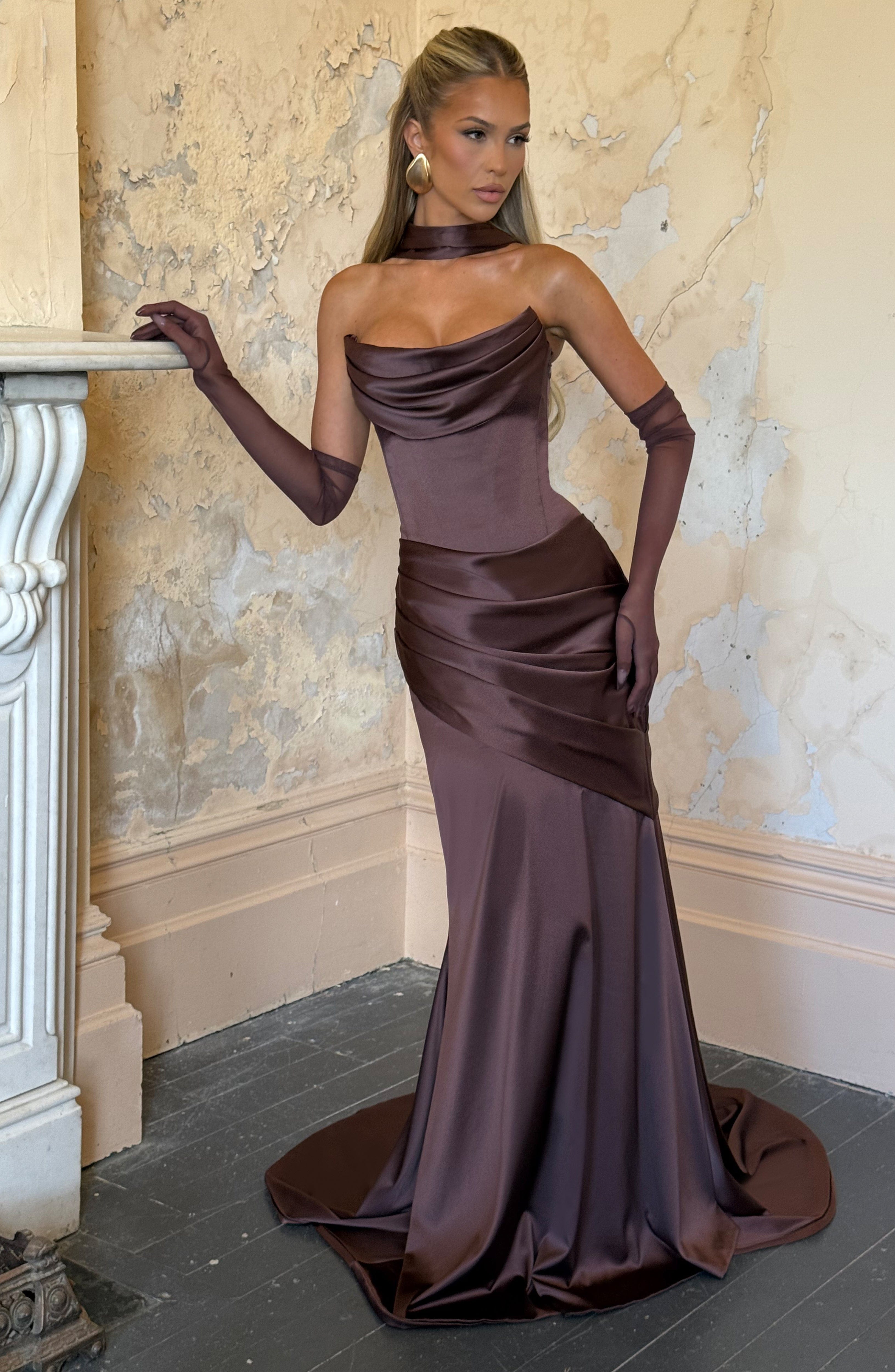 Kensington Maxi Erik Moru Elbise