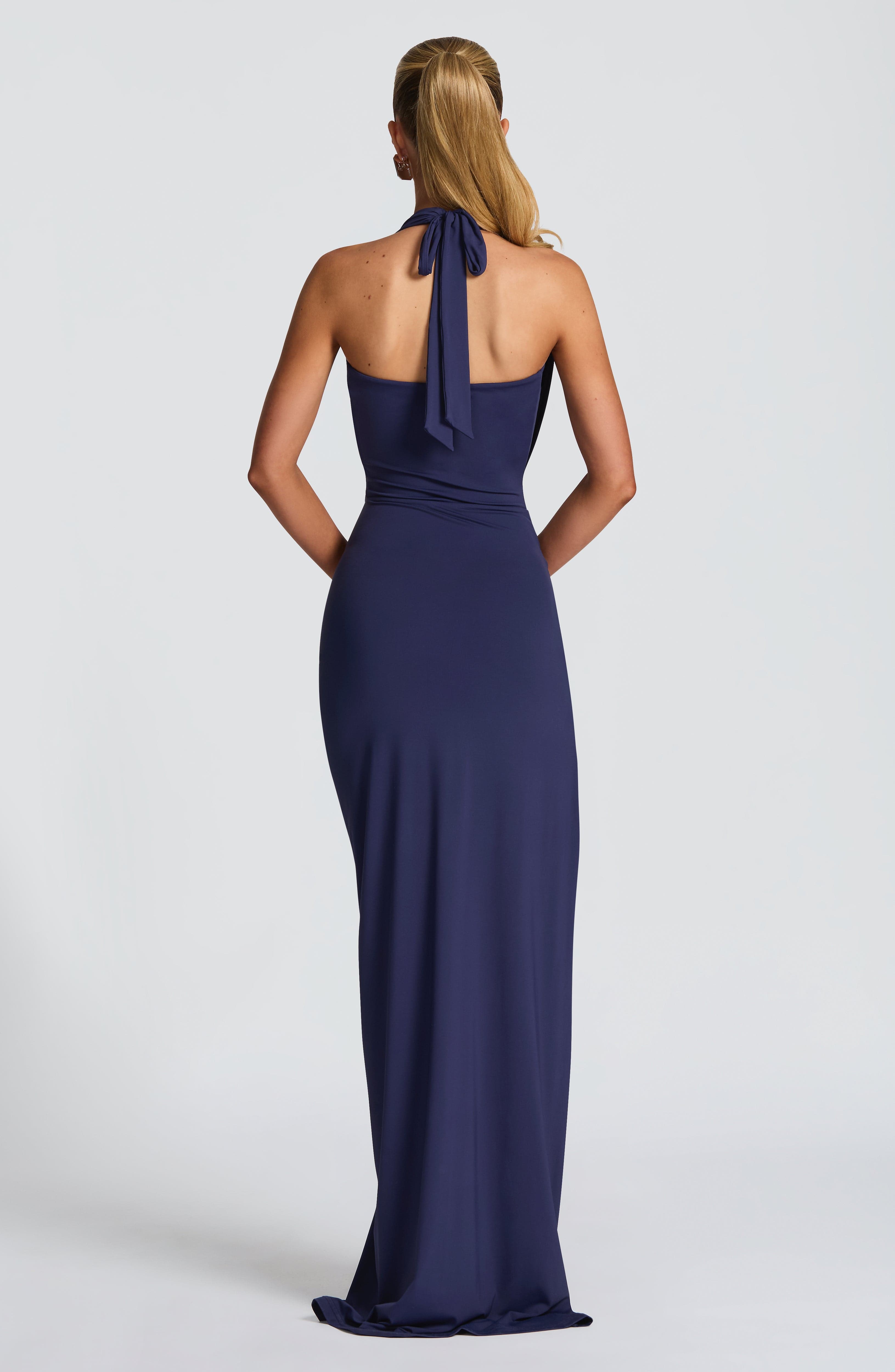 Kingsley Lacivert Maxi Elbise