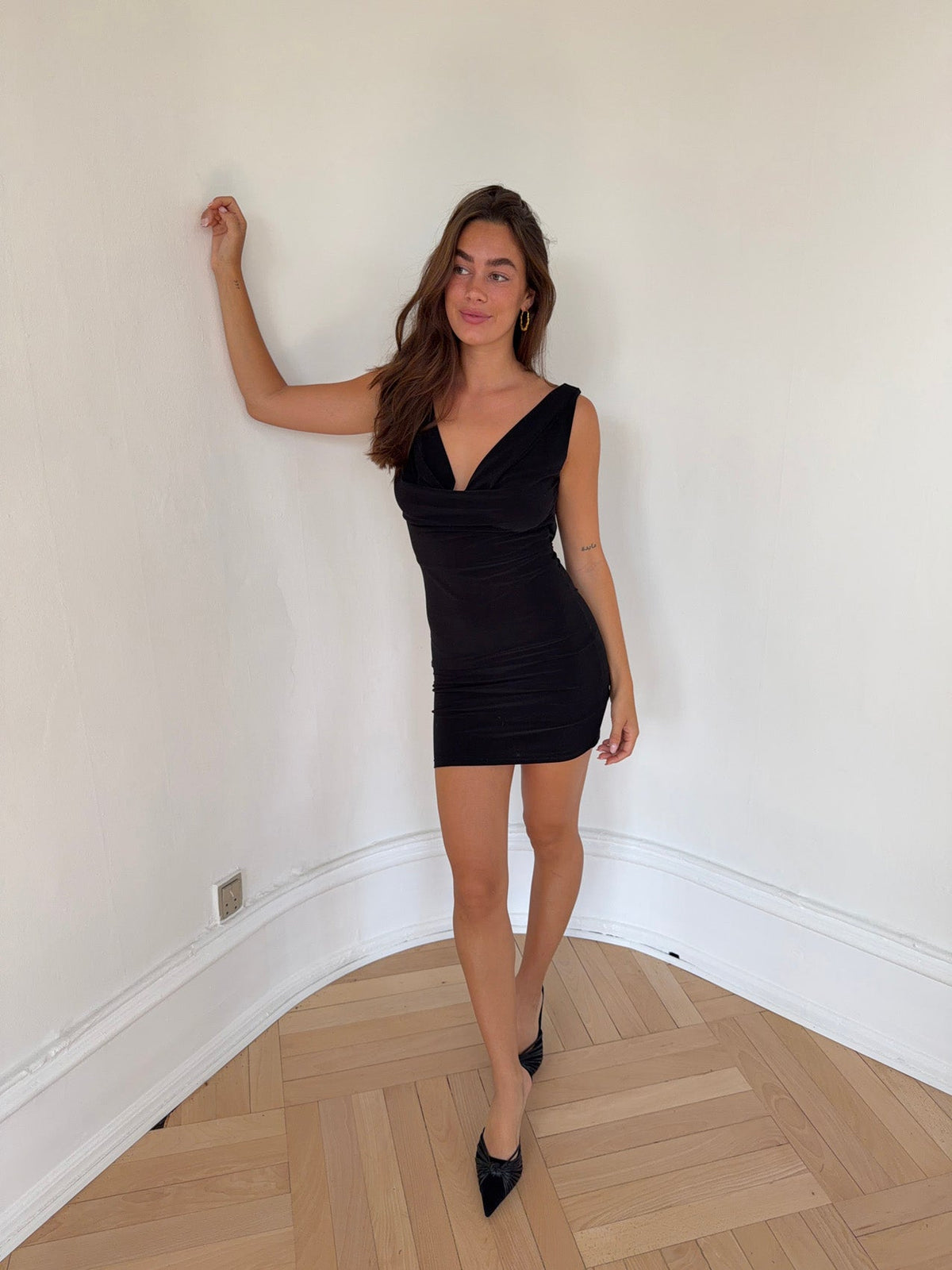 Floranne Siyah Elbise