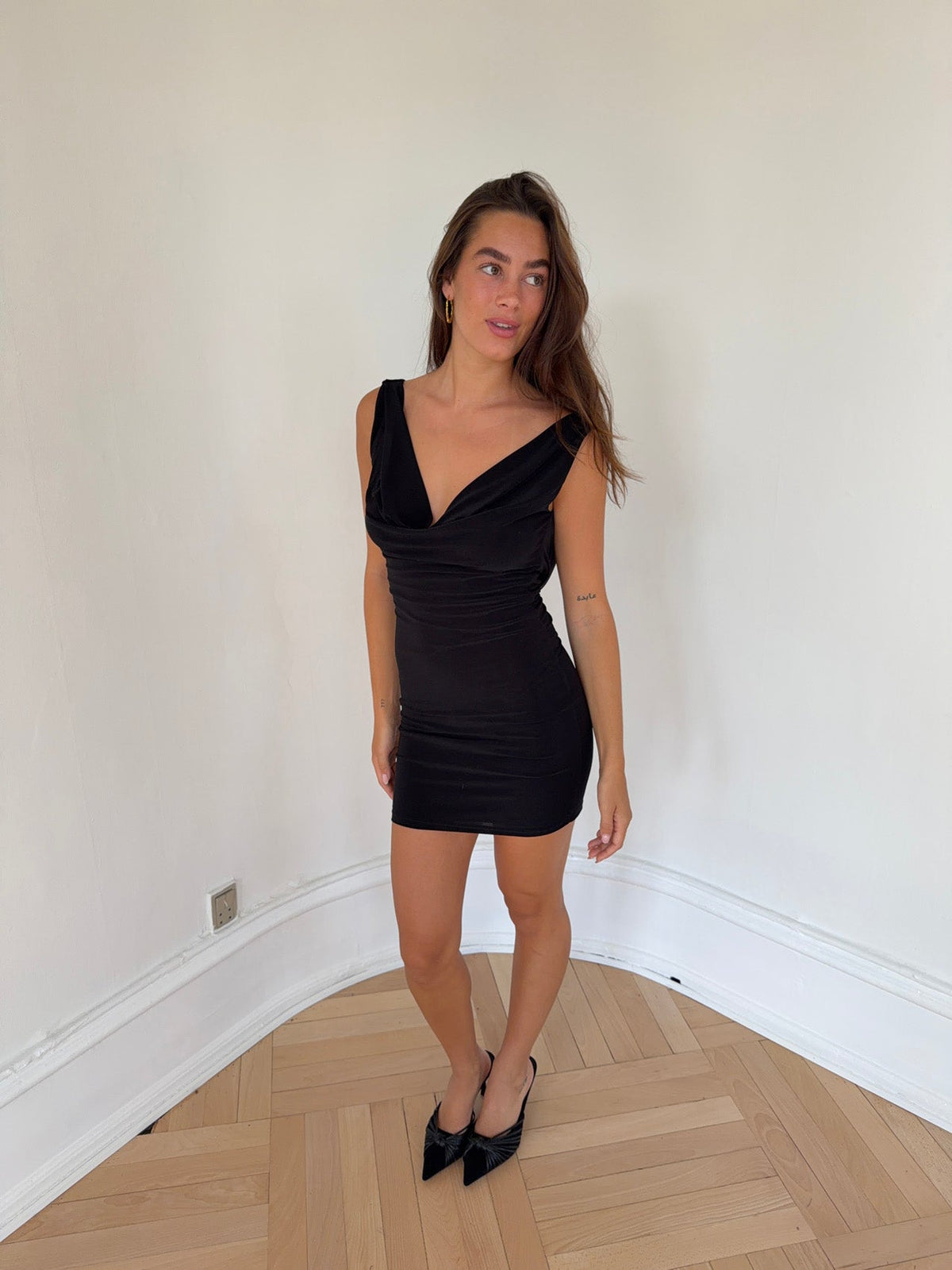 Floranne Siyah Elbise