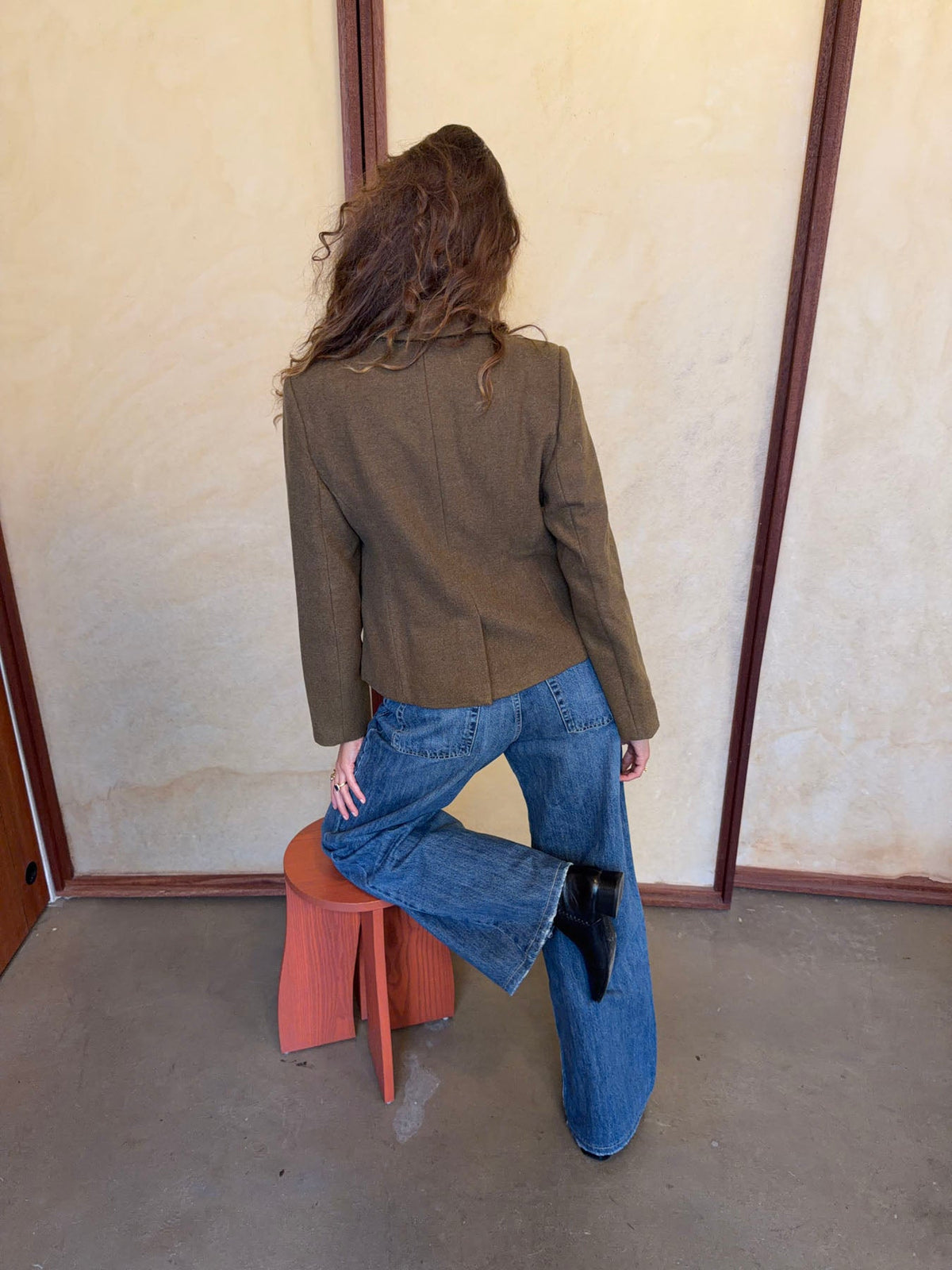 Haki Anahita Kısa Blazer Ceket