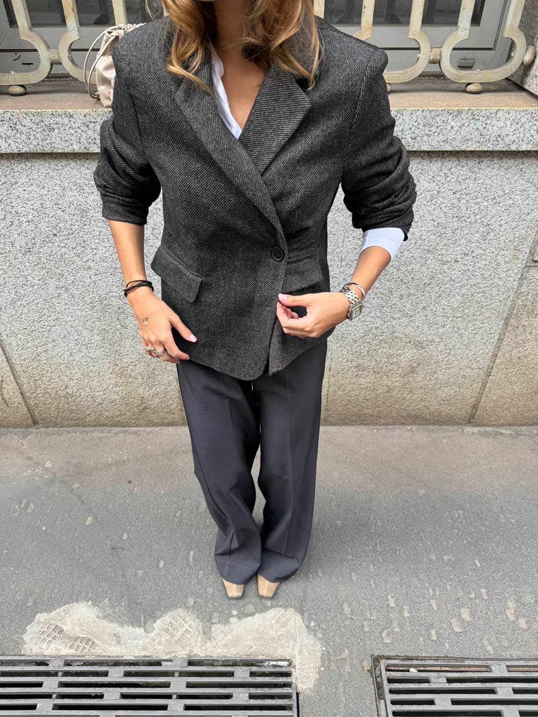 Koyu Kahverengi/Siyah Anahita Kısa Blazer Ceket