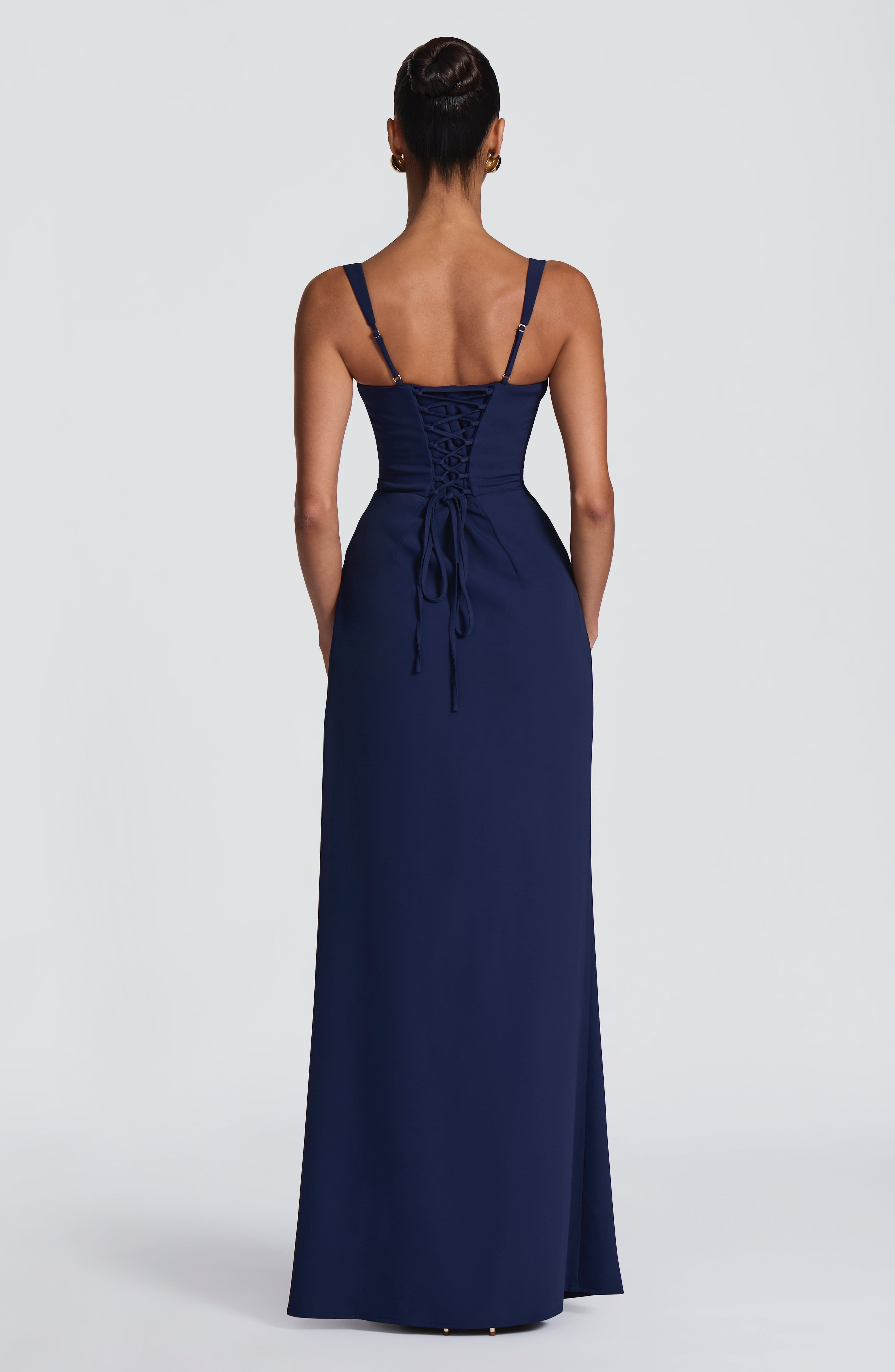 Laleh Lacivert Maxi Elbise