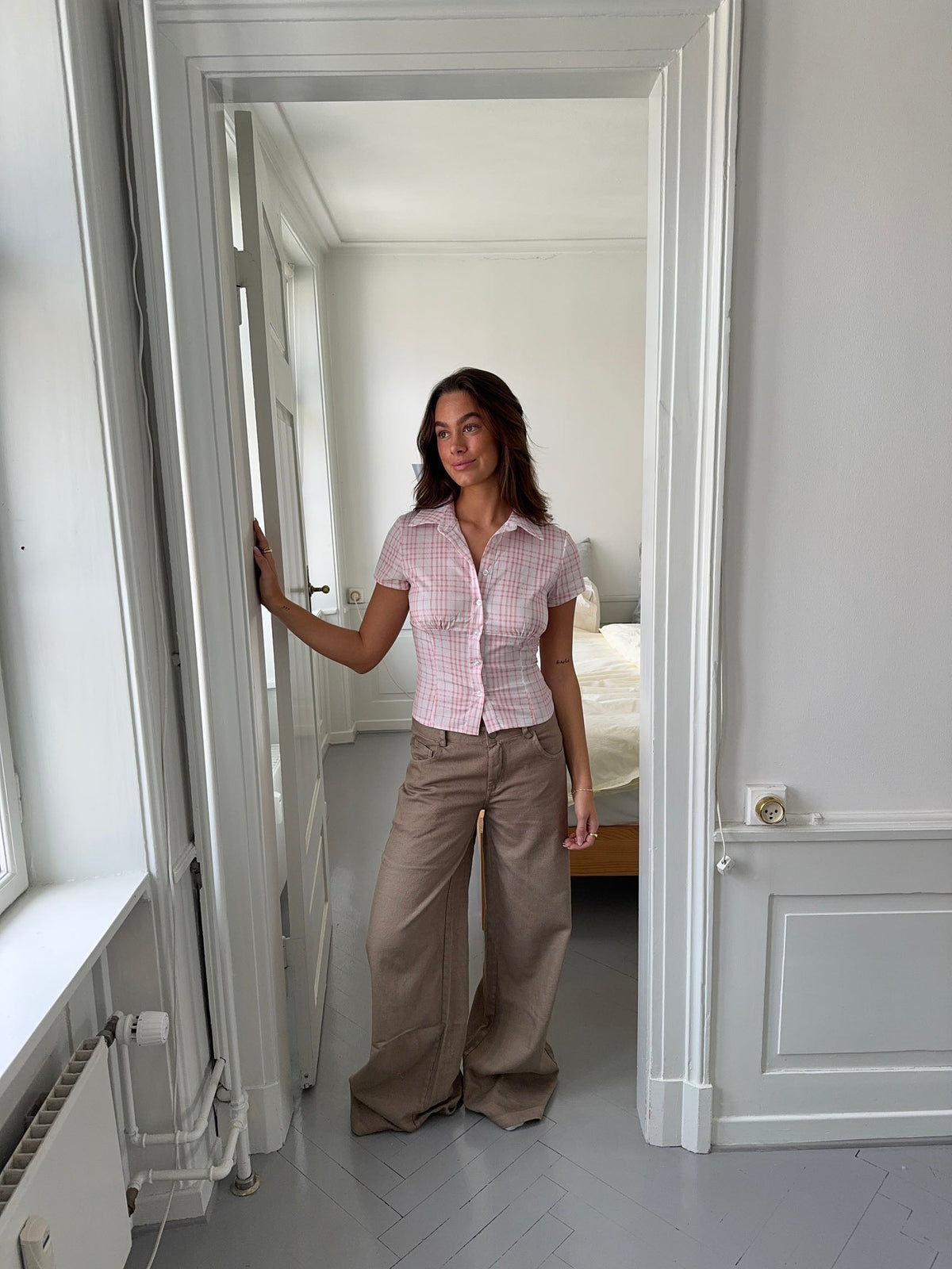 Selia Düşük Bel Taupe Renkli Kot Pantolon
