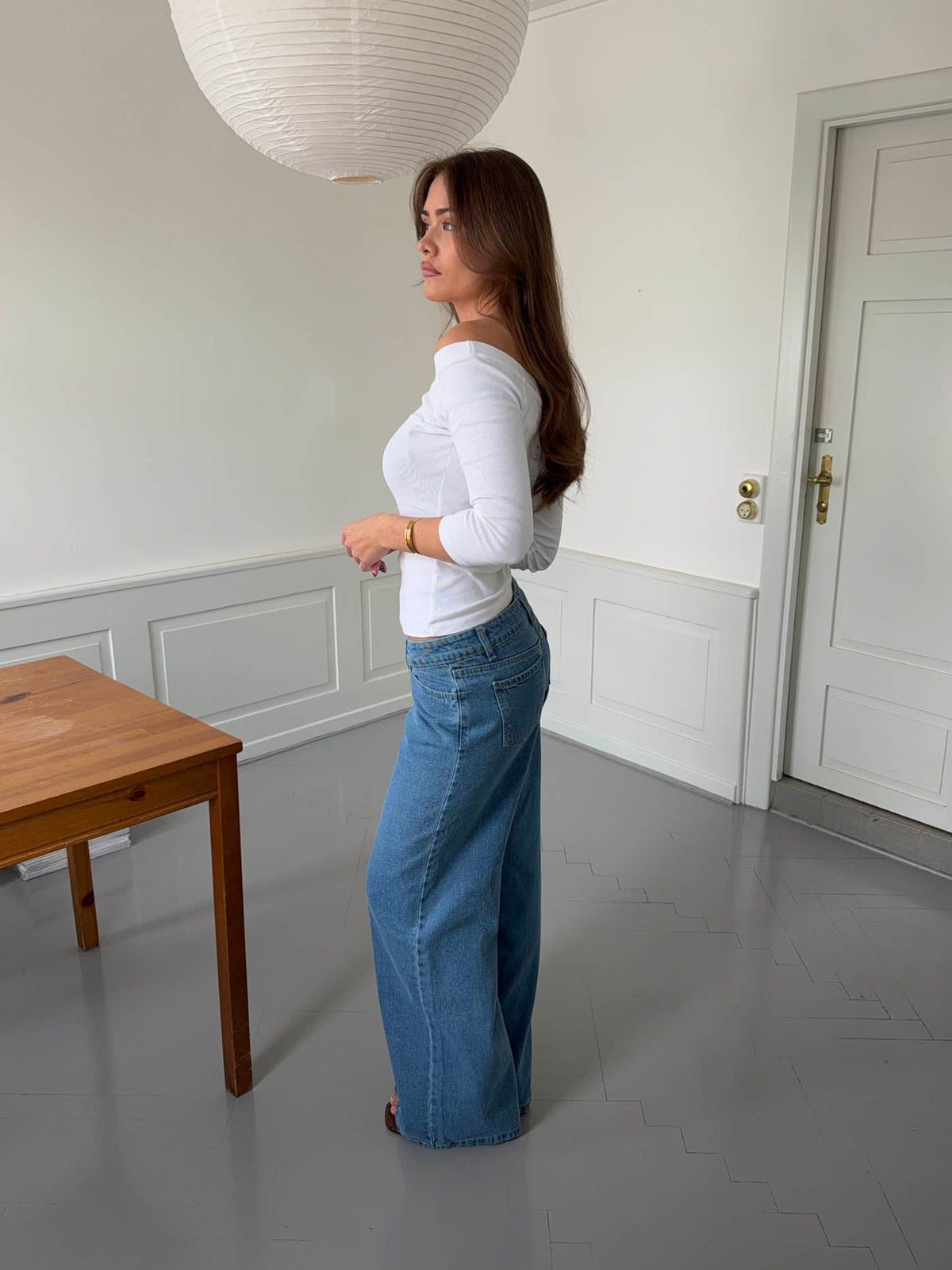 Ranya Mavi Düşük Bel Kot Pantolon