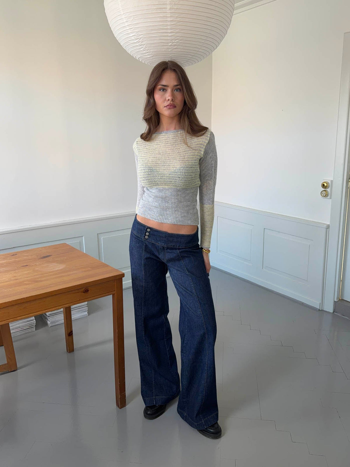 Dina Koyu Mavi Düşük Bel Kot Pantolon