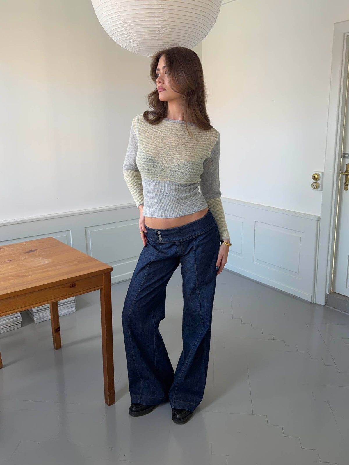 Dina Koyu Mavi Düşük Bel Kot Pantolon