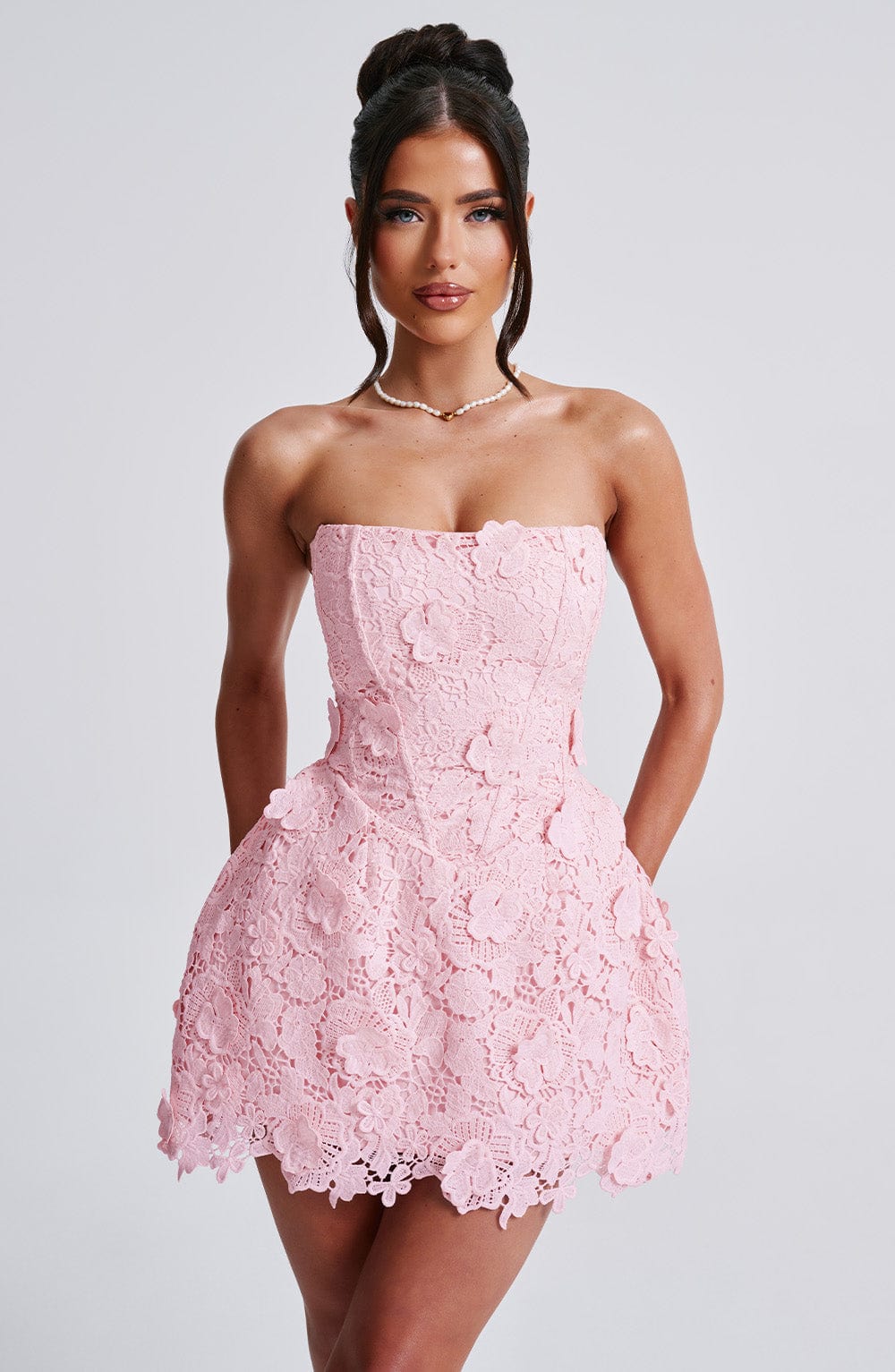 Leona Mini Pembe Elbise