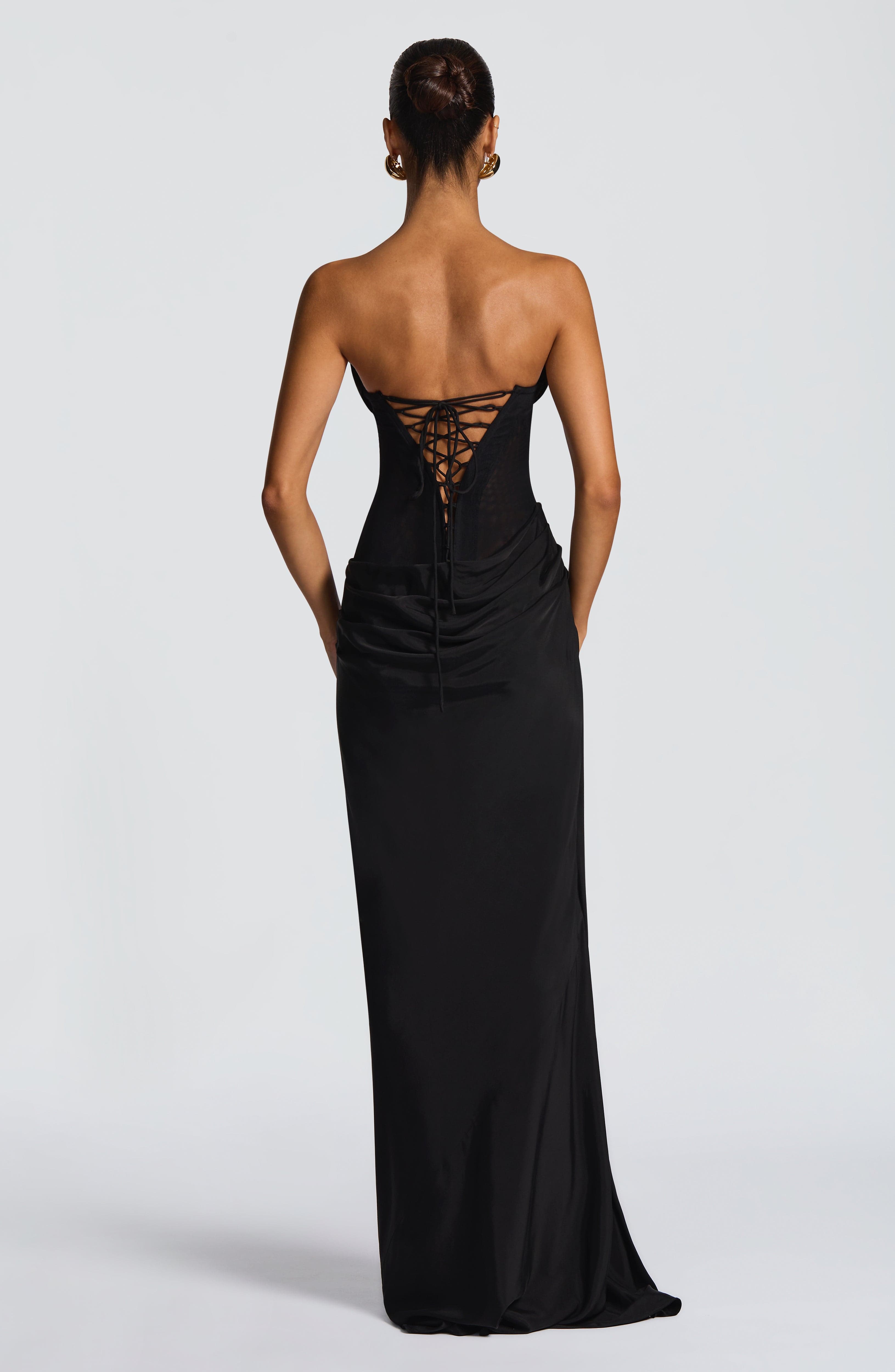 Liora Siyah Maxi Elbise