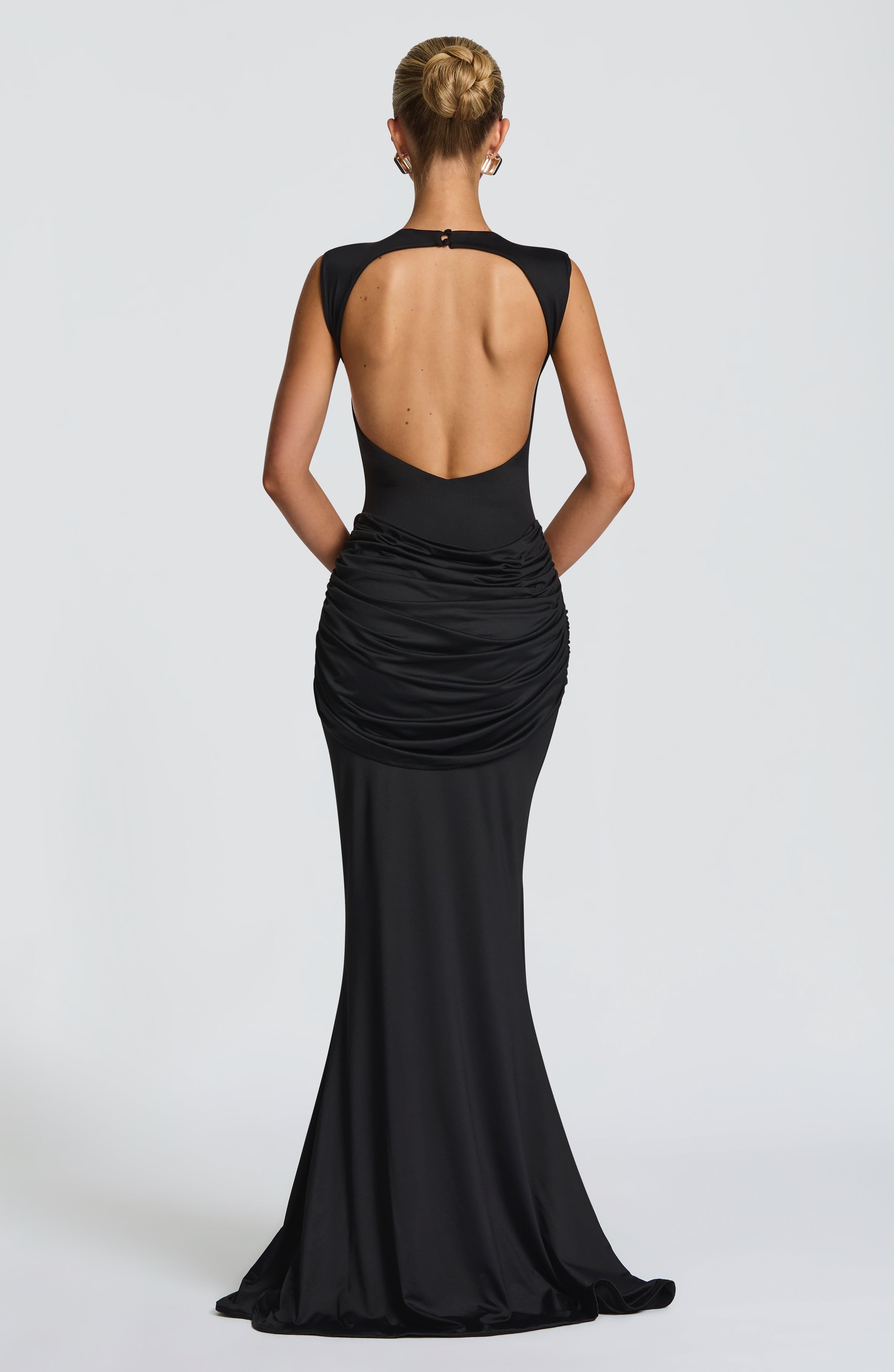 Lorenza Siyah Maxi Elbise