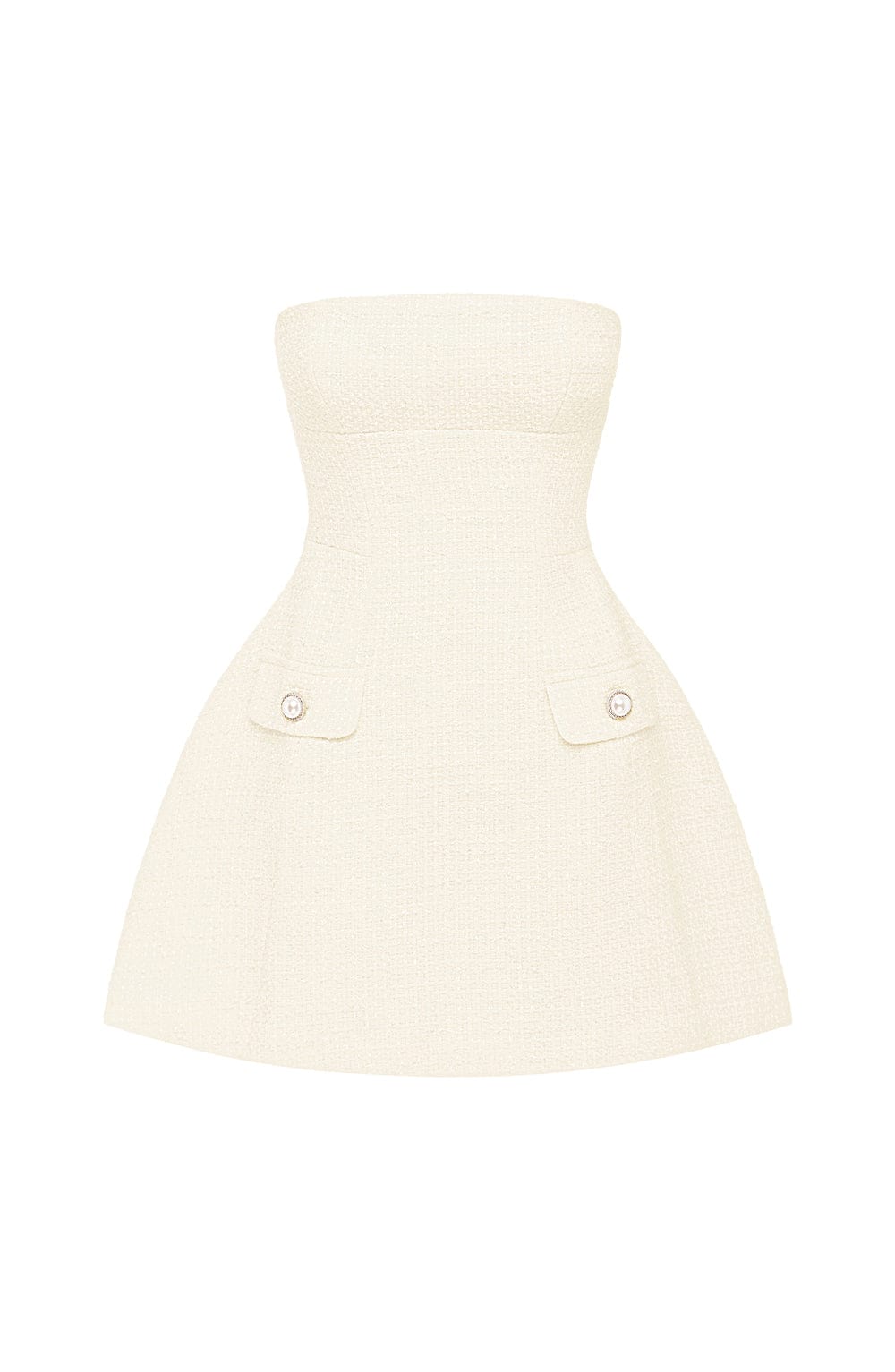 Ekru Renk Lottie Mini Elbise