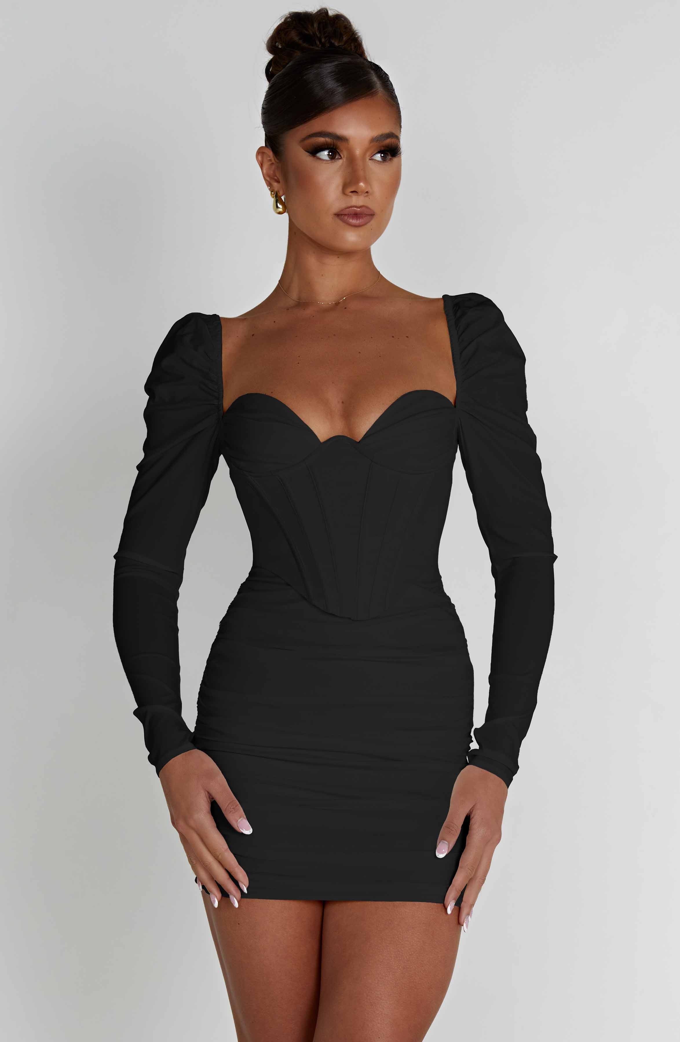 Siyah Louise Mini Elbise