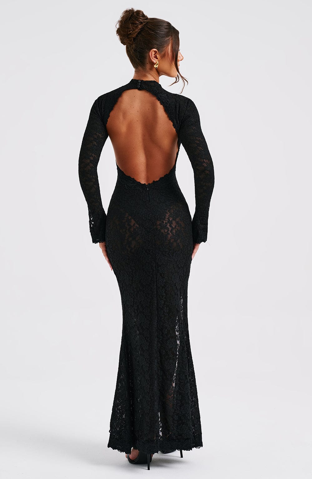 Lourdes Siyah Maxi Elbise