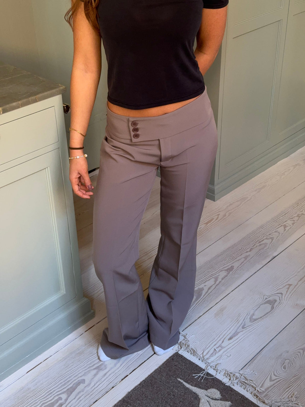Adelita Düşük Bel Pantolon - Taupe