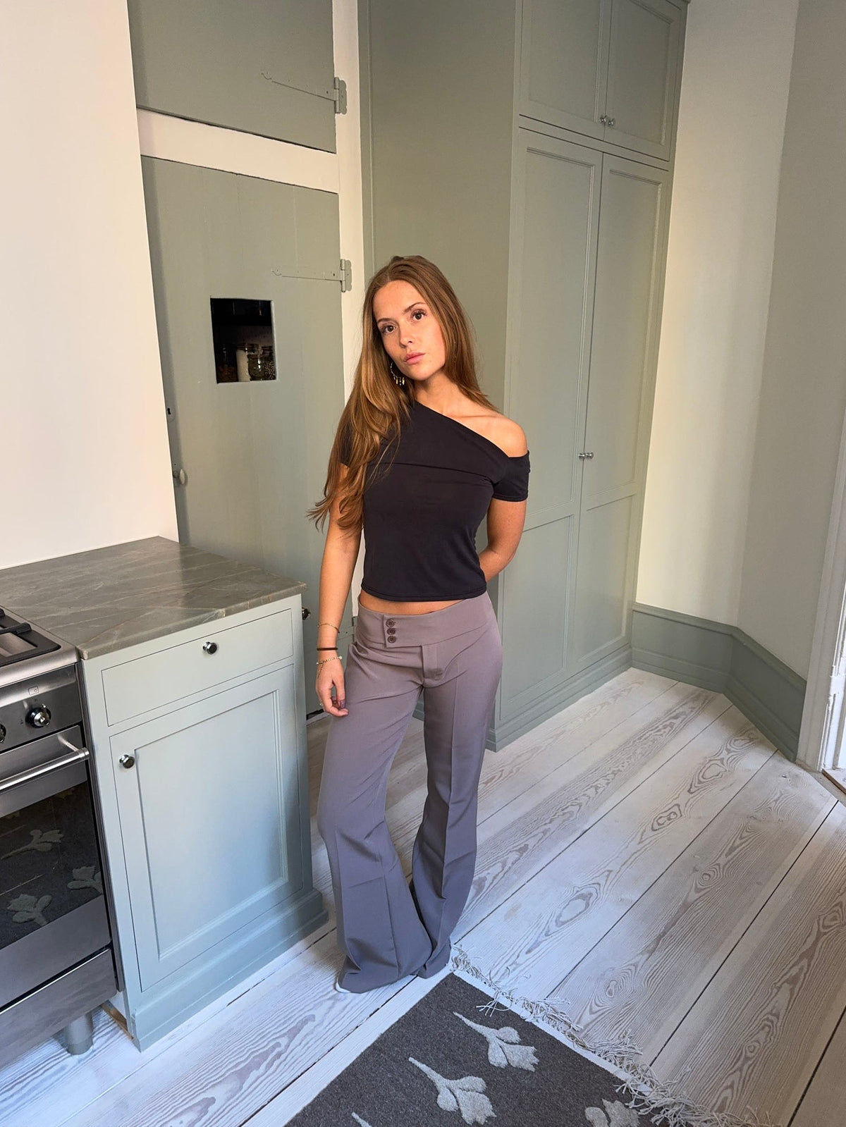 Adelita Düşük Bel Pantolon - Taupe
