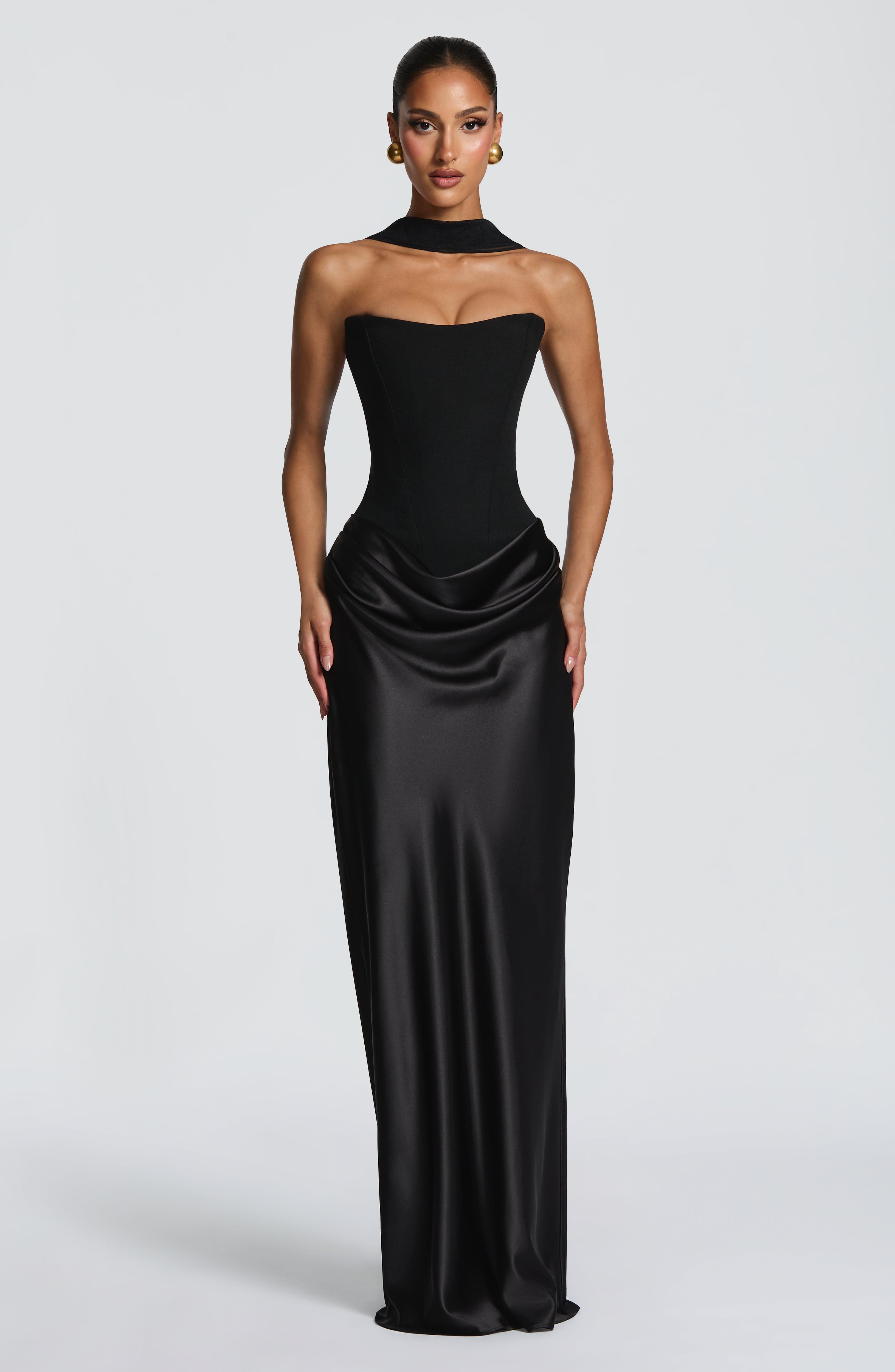 Maggie Maxi Siyah Elbise
