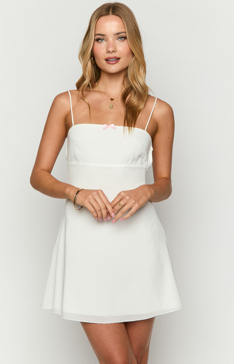 Mahalia Beyaz Mini Elbise