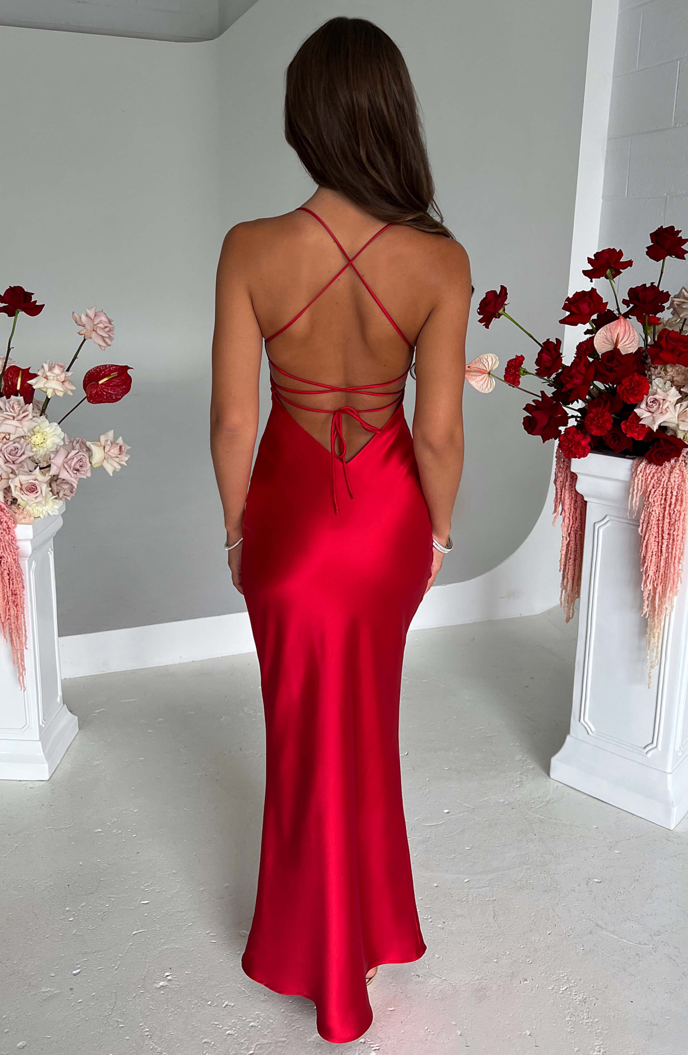 Malika Kırmızı Maxi Elbise