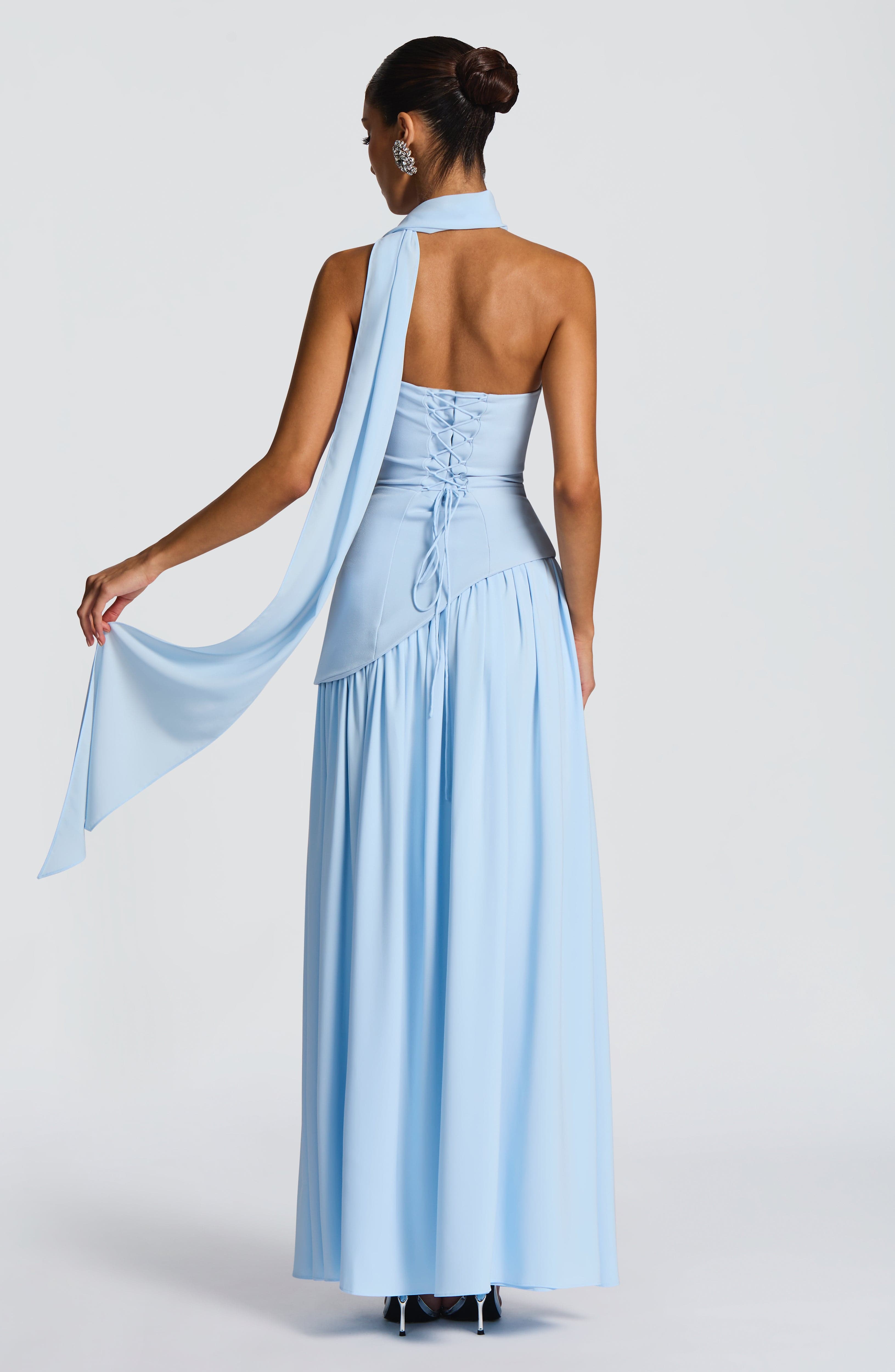 Bebek Mavisi Maliyah Maxi Elbise