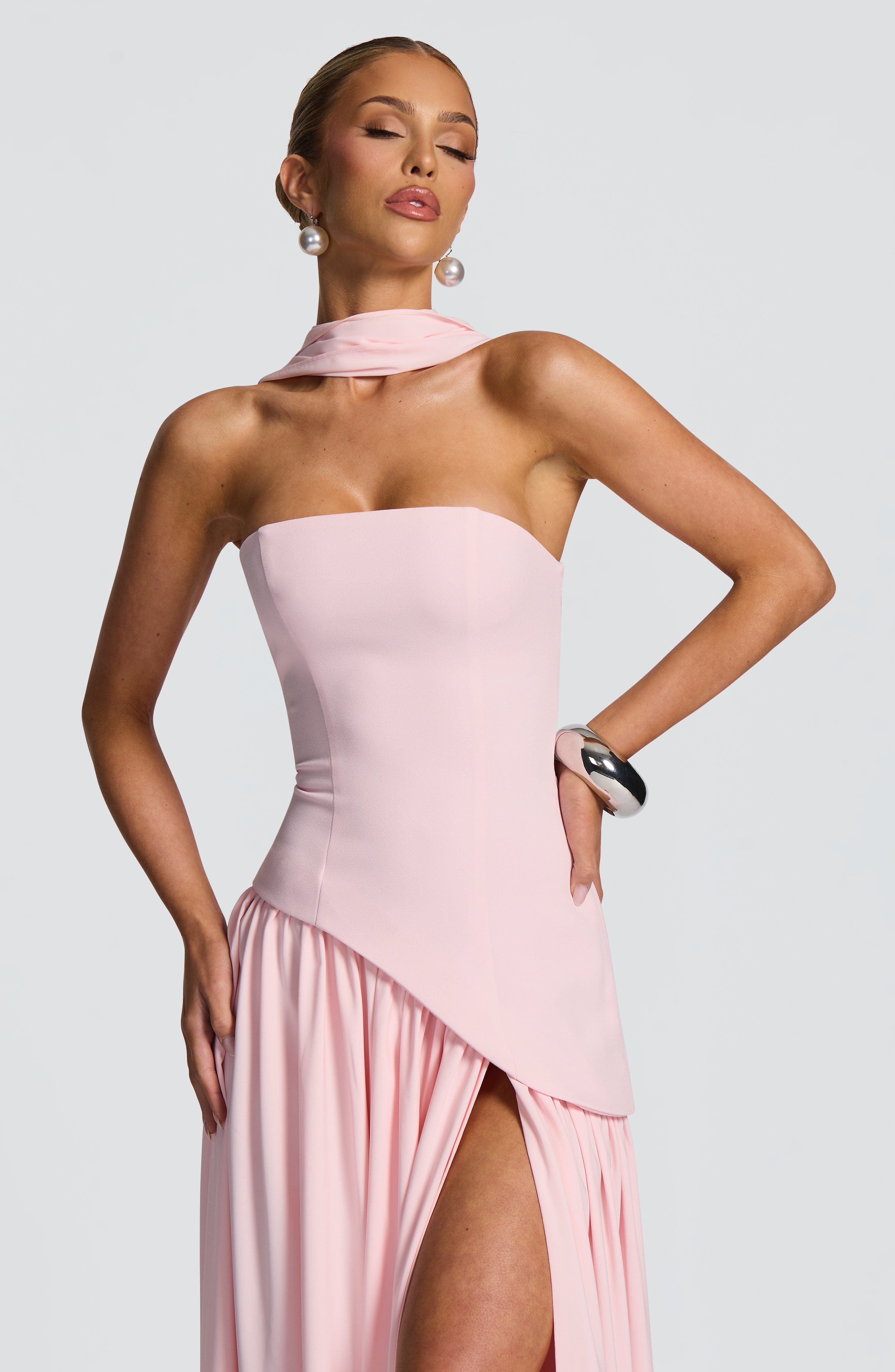 Maliyah Maxi Elbise – Pudra Pembe