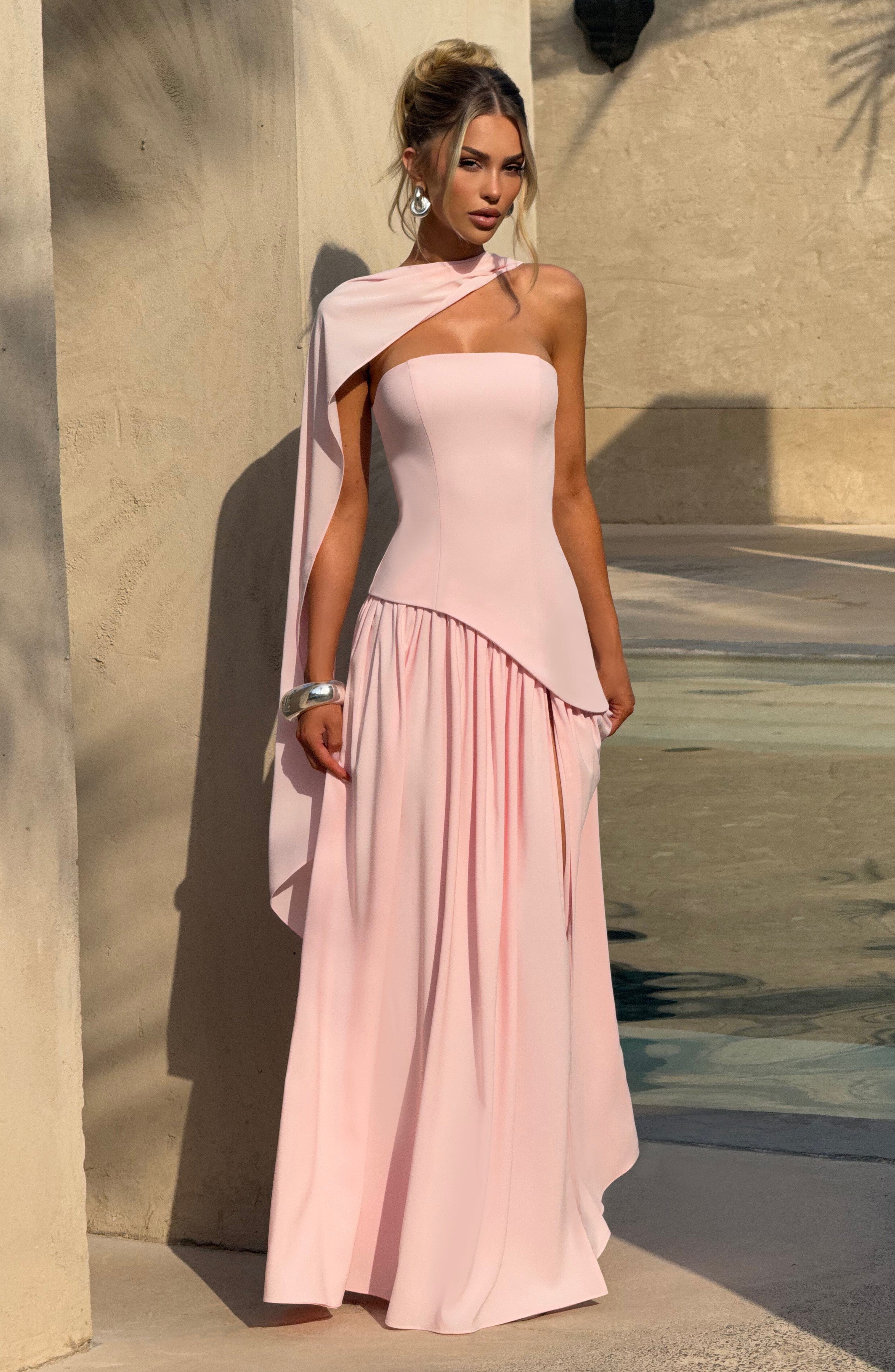 Maliyah Maxi Elbise – Pudra Pembe