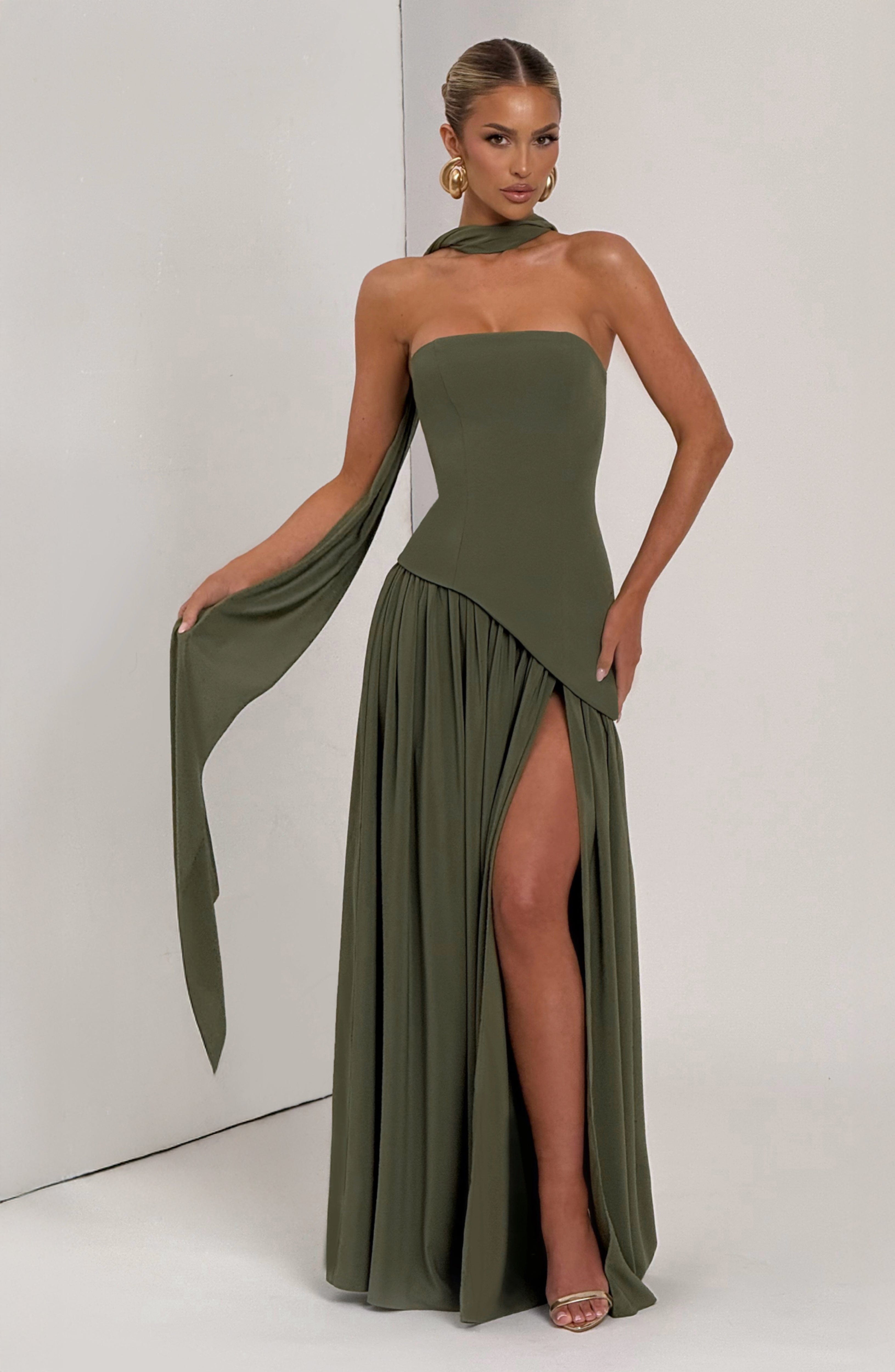 Maliyah Haki Maxi Elbise