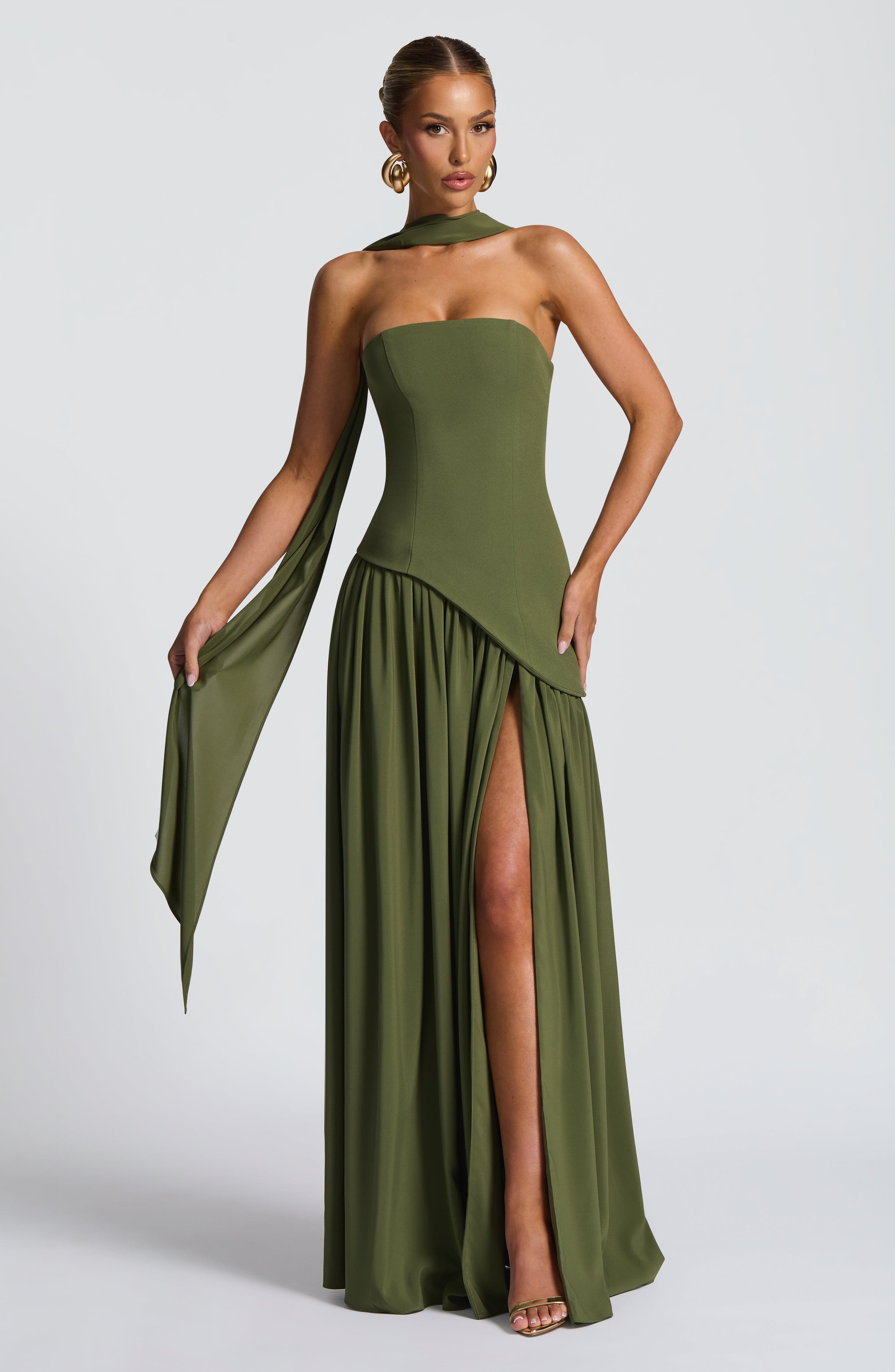 Maliyah Haki Maxi Elbise