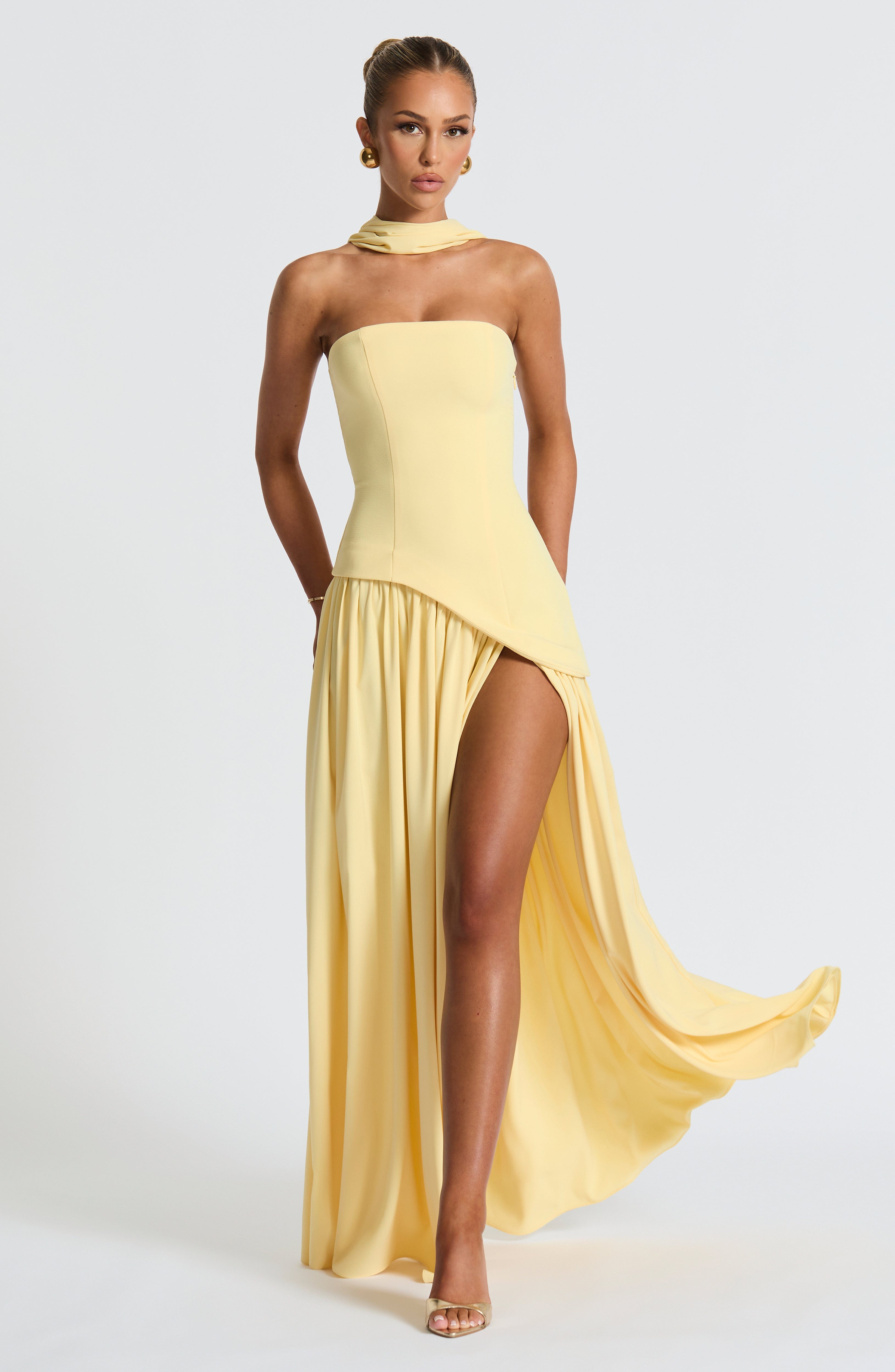 Maliyah Limon Maxi Elbise
