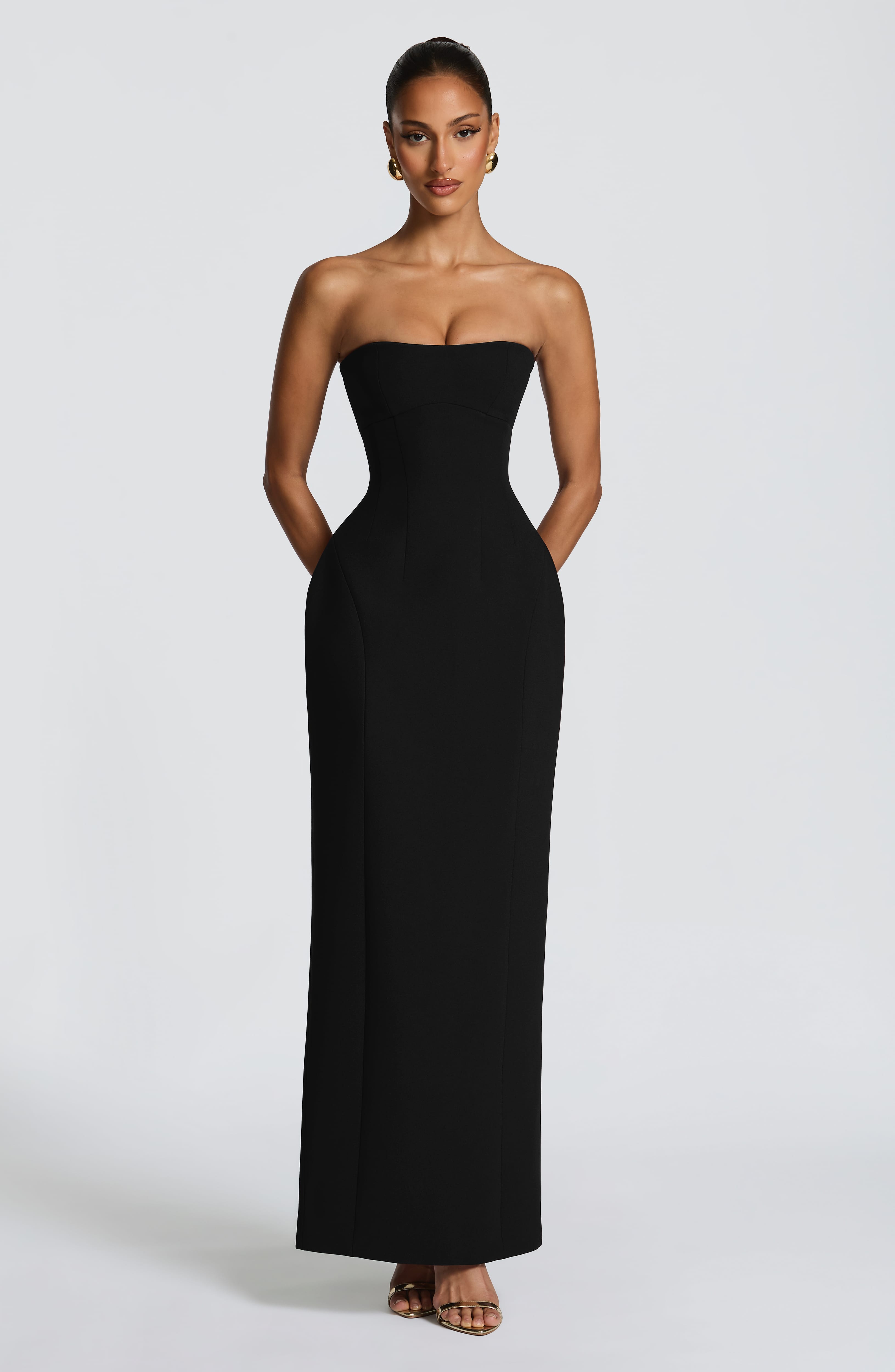Manon Siyah Maxi Elbise