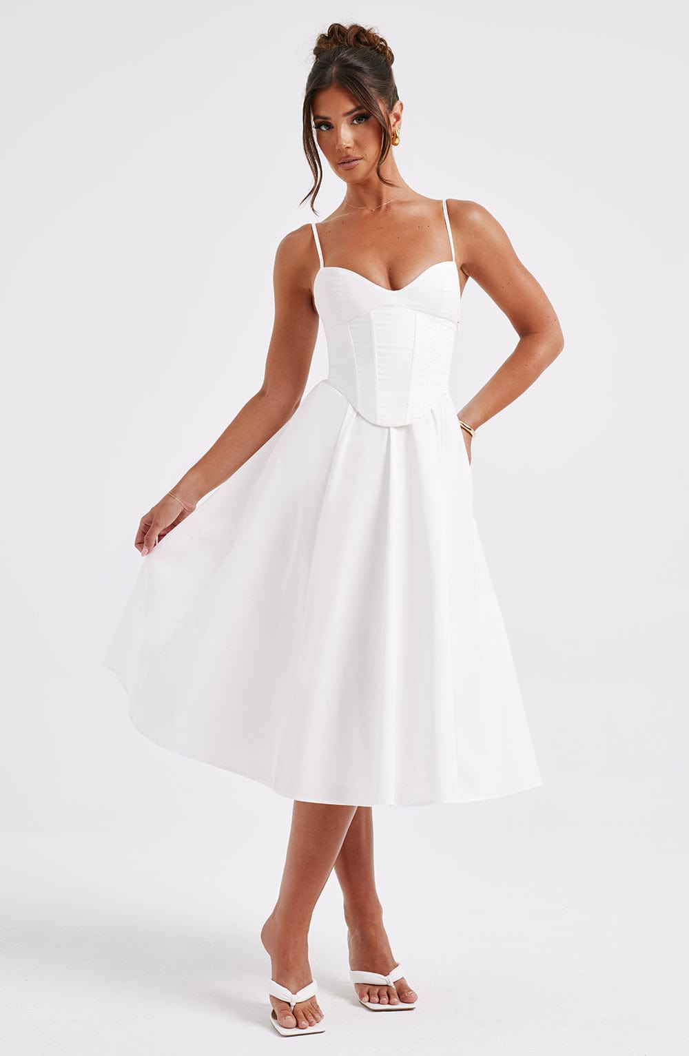Mariella Midi Krem Elbise
