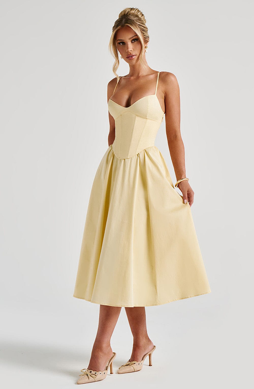 Mariella Limon Midi Elbise