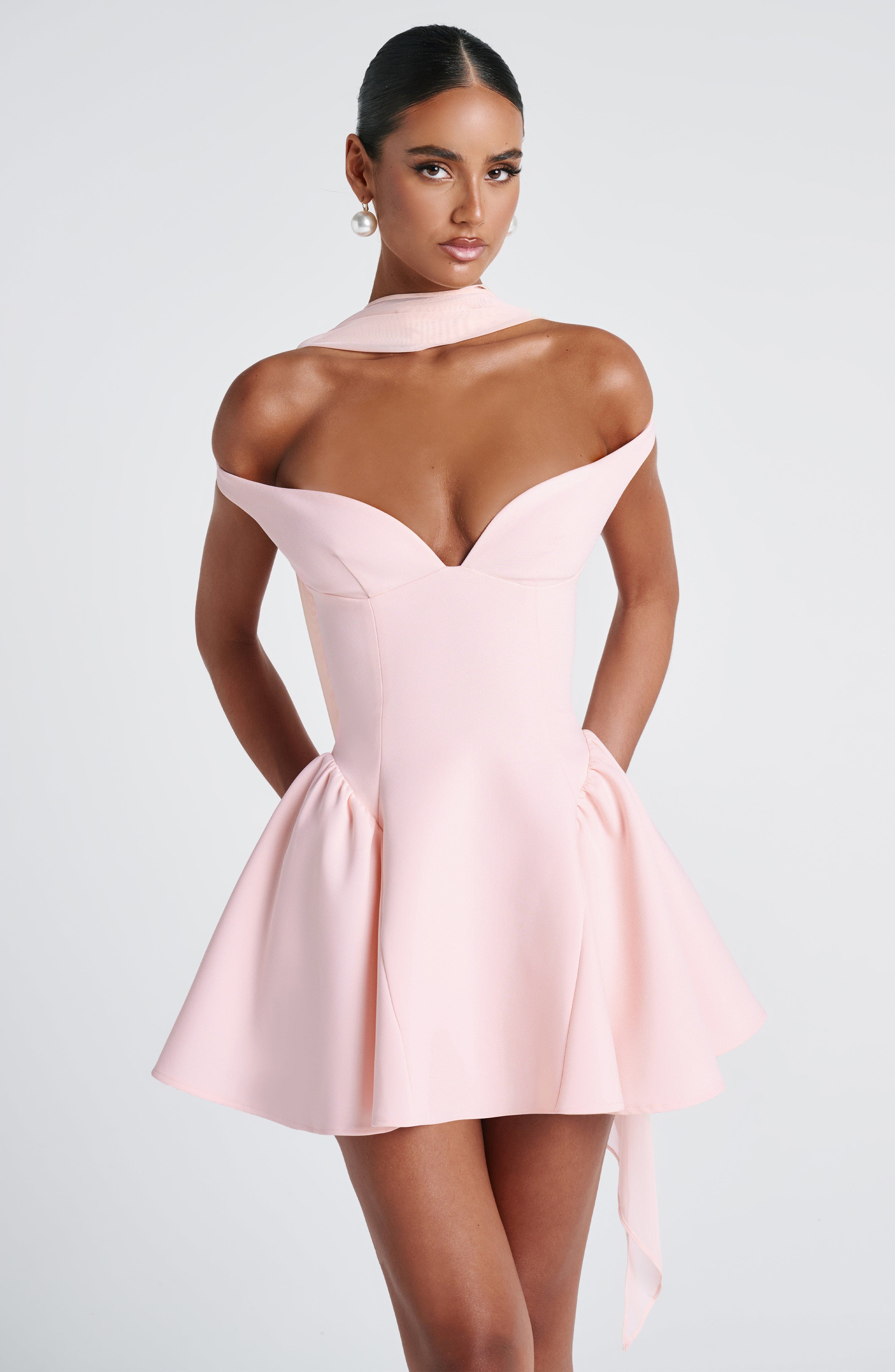 Marla Pembe Mini Elbise