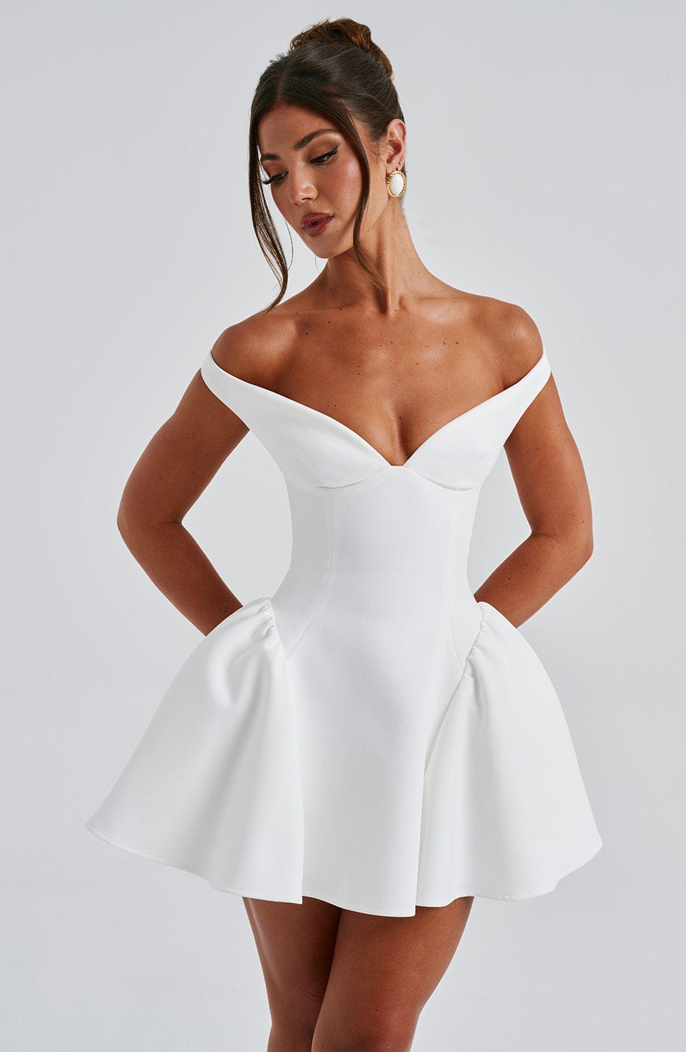 Marla Mini Krem Elbise