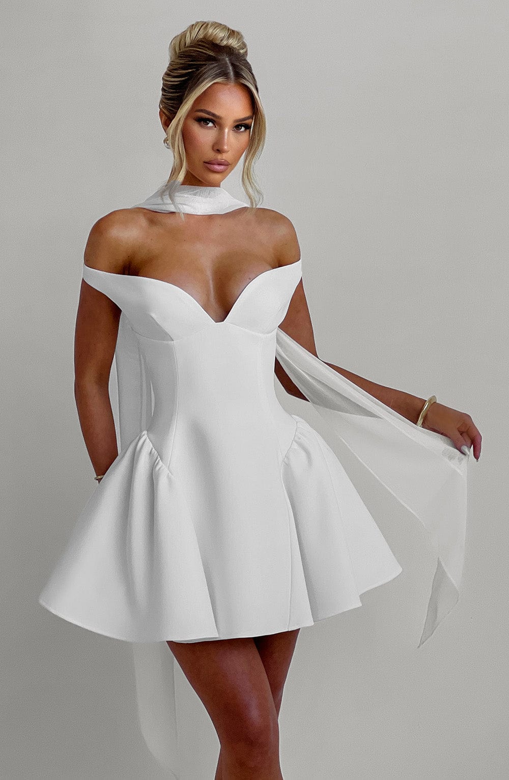 Marla Mini Krem Elbise