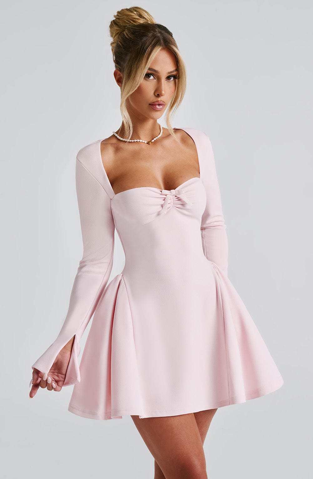 Megan Mini Pembe Elbise