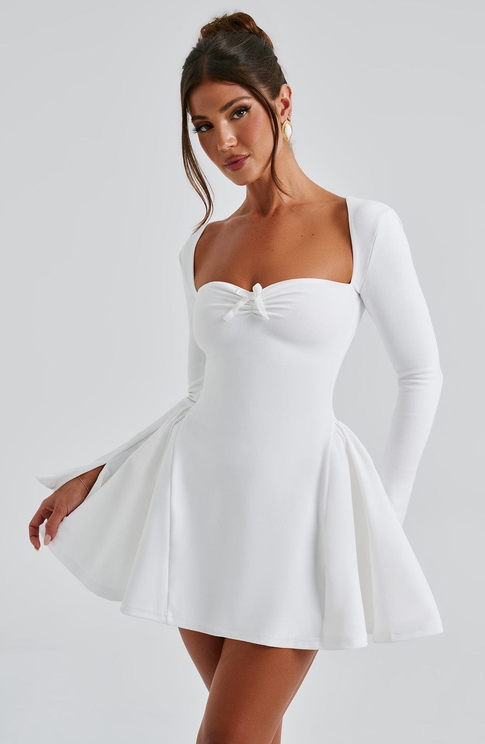 Megan Mini Krem Elbise